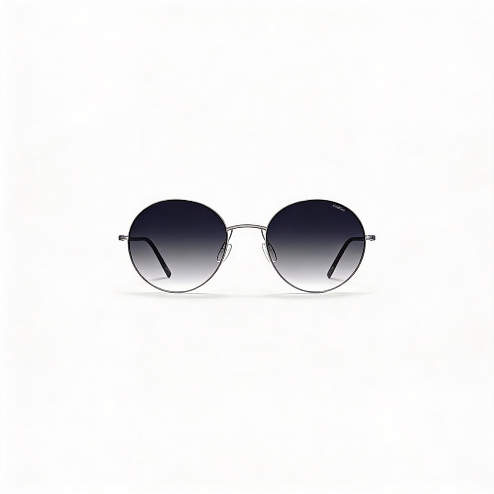 Silhouette Casual Unisex Metal Sunglasses with Classic Grey Gradient Frame and Silver Lenses 52-19-140mm