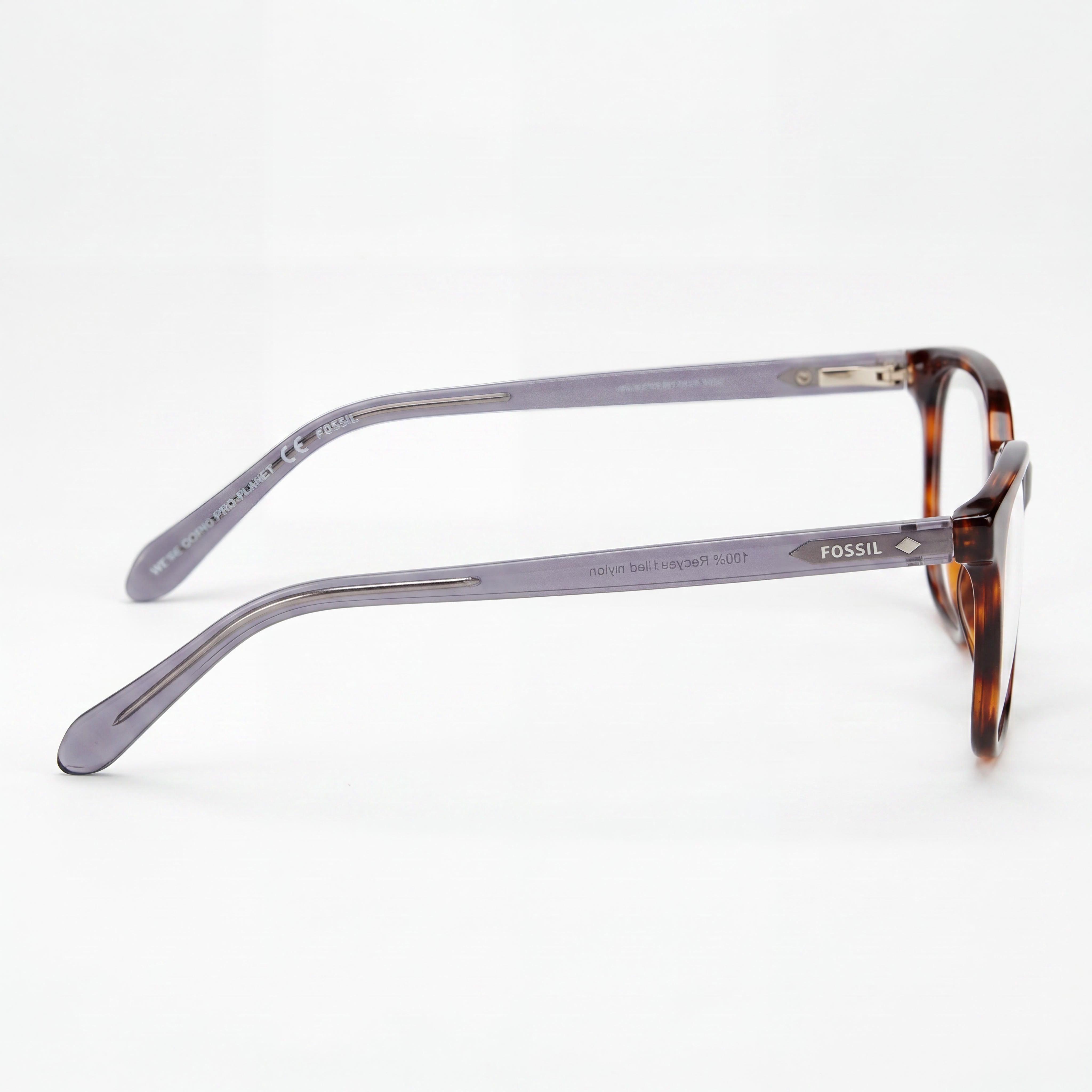 Fossil FOS 7126 Women's Transparent Havana Plastic Frame Non Polycarbonate Lens Sunglasses 52mm, Photo 2