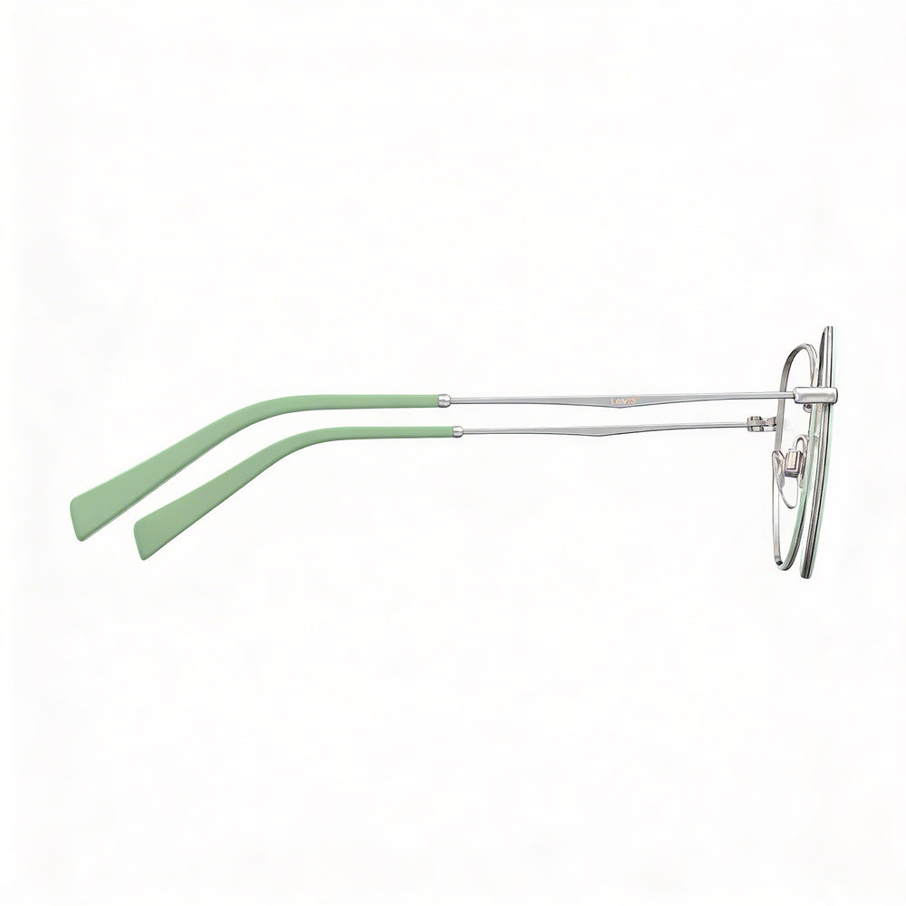 Anteojos graduados Levi's NOT para mujer con marco de metal verde y lentes de 52 mm
