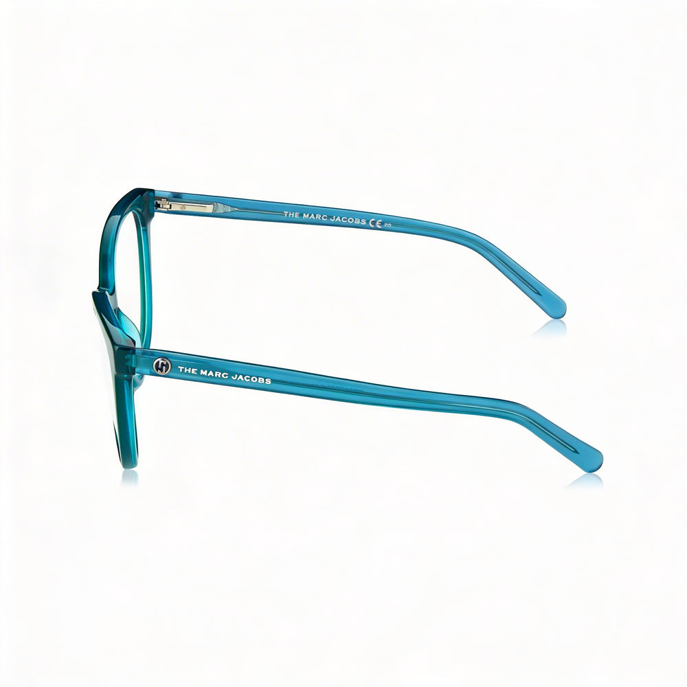 Gafas de sol Marc Jacobs MARC 560 para mujer, diseño de ojo de gato de acetato verde azul transparente, 54 mm