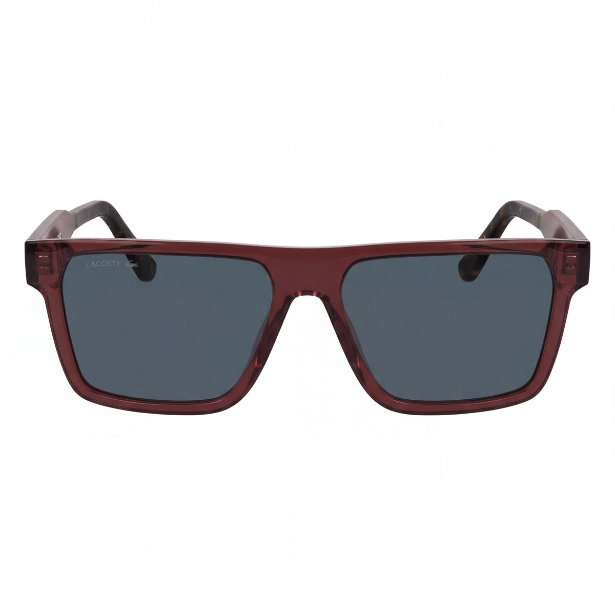 Lacoste L6059s Men's Eyewear with Transparent Burgundy Plastic Frame & Solid Blue UV Protected Lenses 56mm, Photo 2