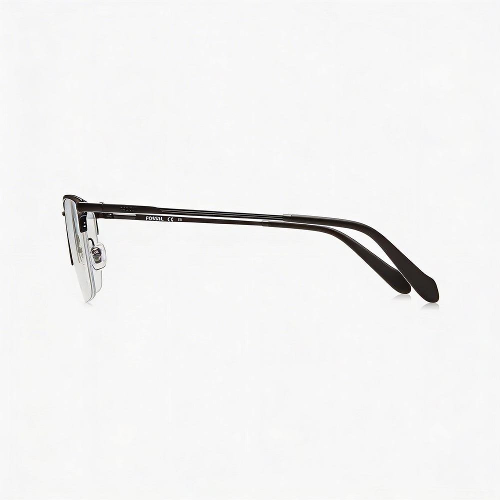 Gafas Fossil Fos 7147 para hombre, de acero aleado negro mate, no polarizadas, de 55 mm