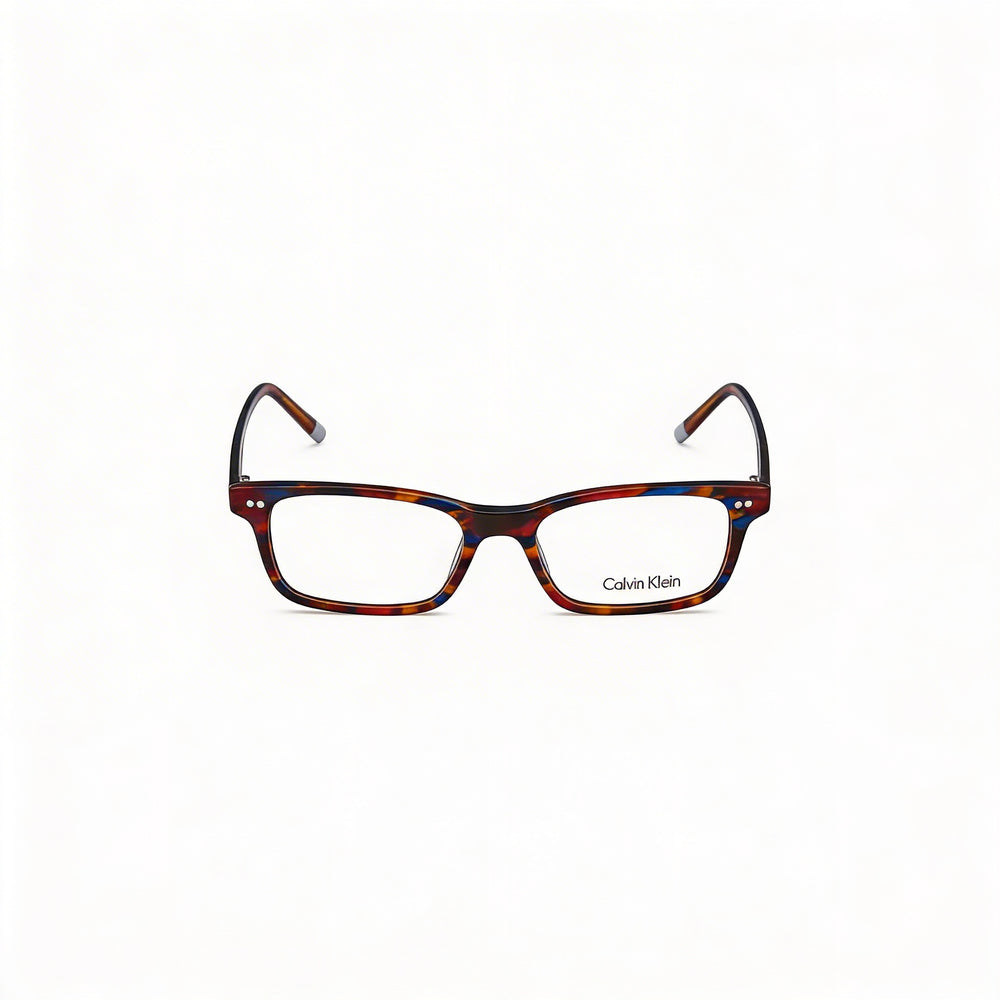 Gafas de plástico Calvin Klein Classic para mujer, con rayas en azul quemado, 51-17-145 mm