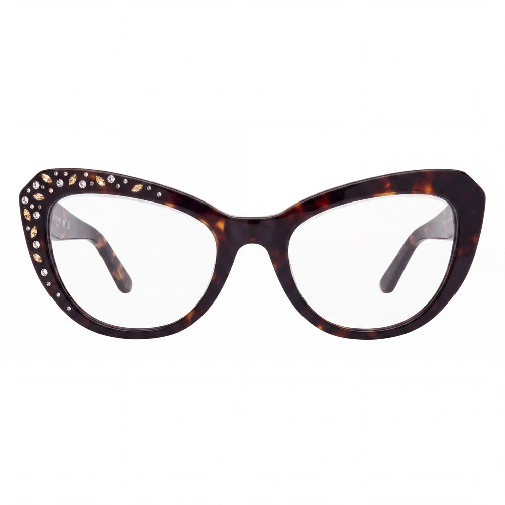 GUESS by Marciano Gm50016 Women's Dark Havana Plastic Frame Eyewear with Polycarbonate Lenses, Size 53-20-140mm