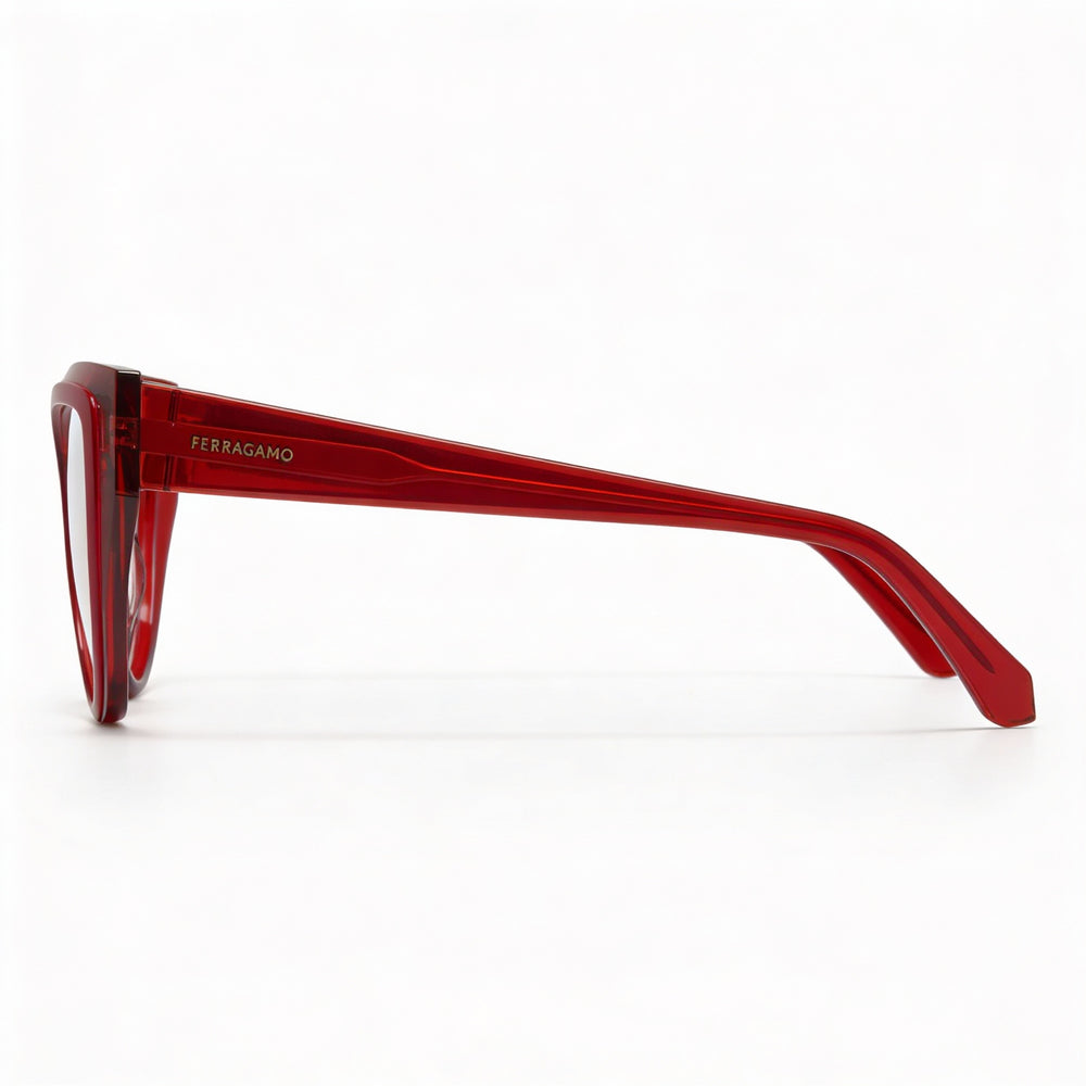 Gafas de sol polarizadas Salvatore Ferragamo SF2984 para hombre, de metal, transparentes y rojas, de 53 mm