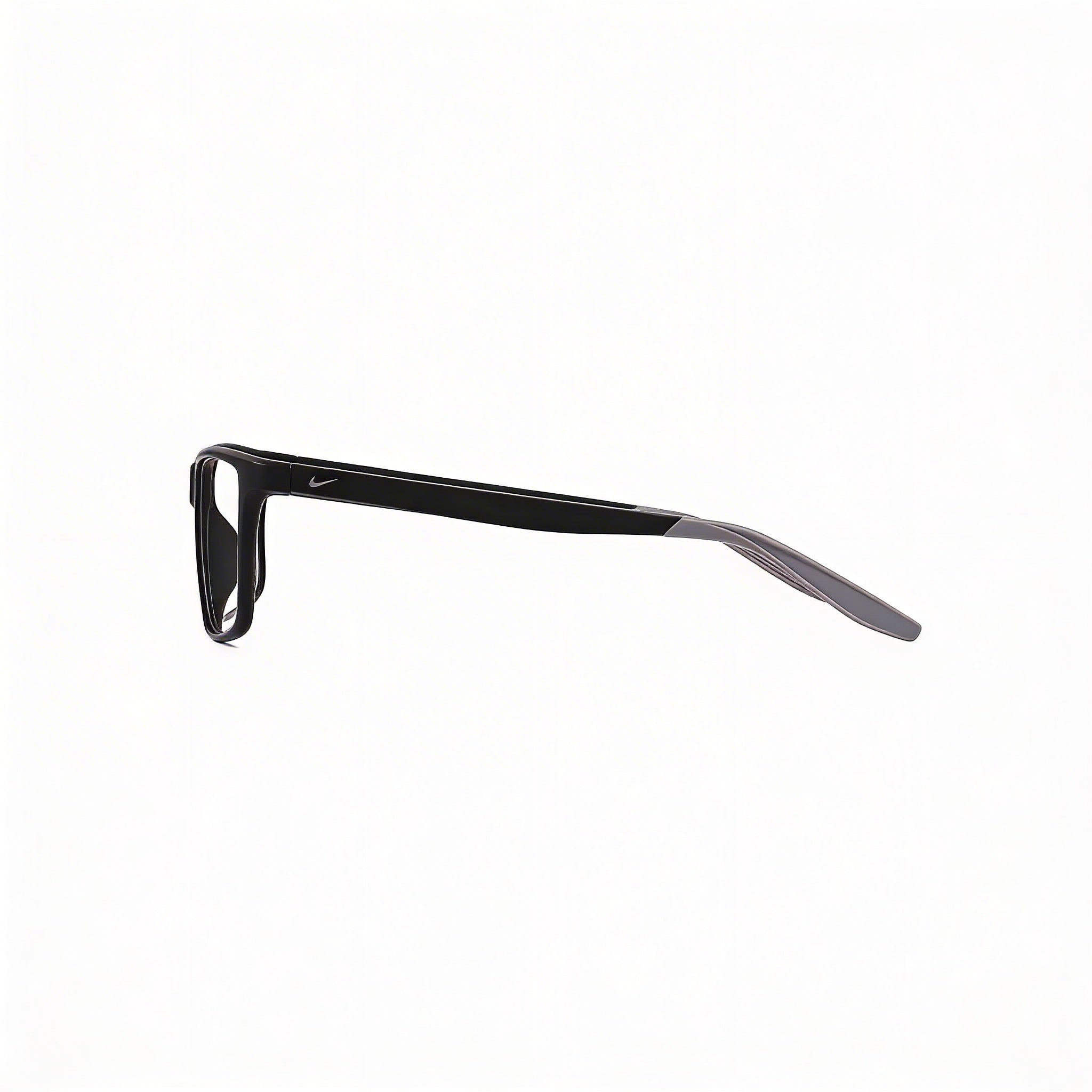 Nike Modern Women's Matte Black Plastic Full Rim Rectangle Eyeglasses with Polycarbonate Lenses 56mm, Photo 3