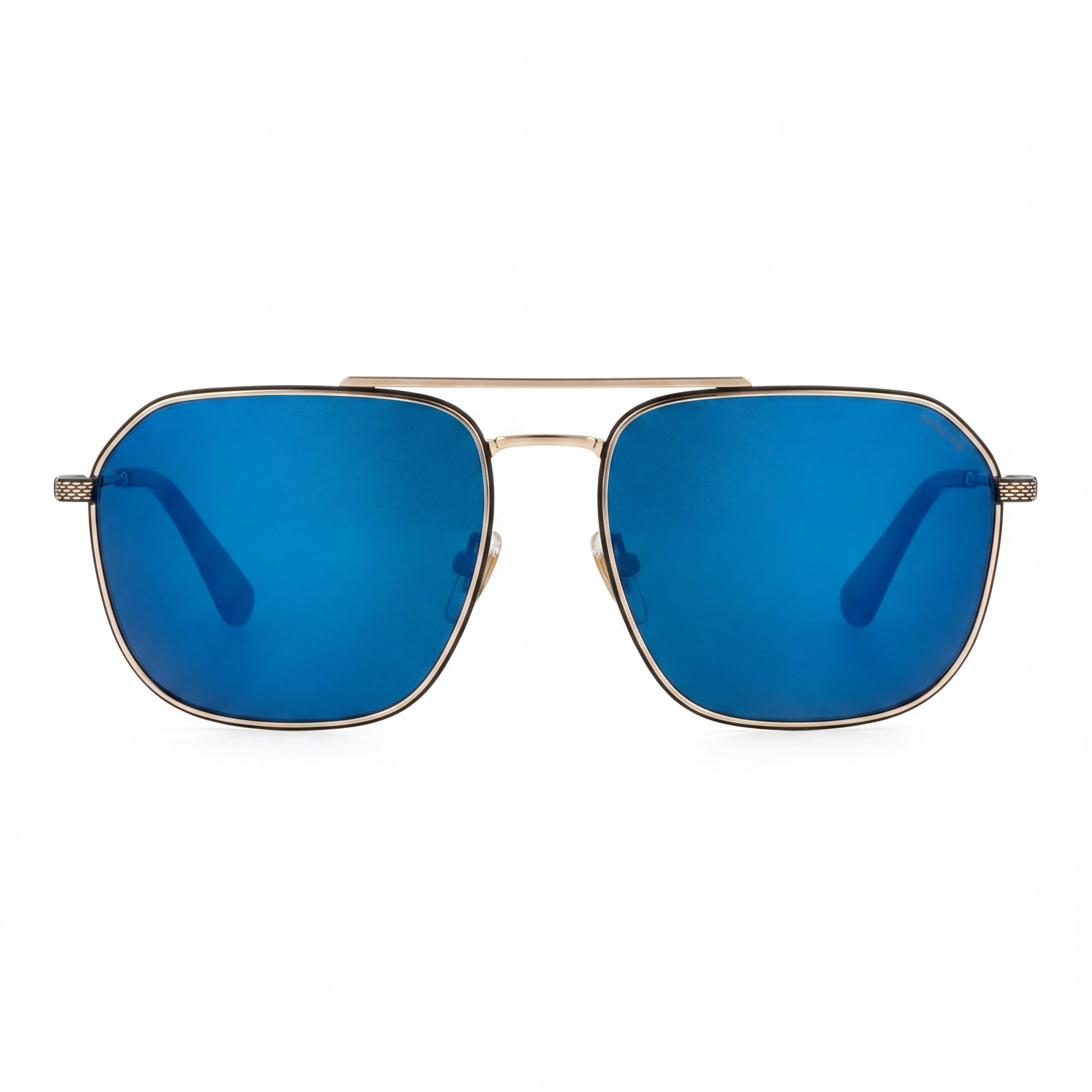 Police Unique Gold Aviator Sunglasses for Men, 55mm, Photo 2