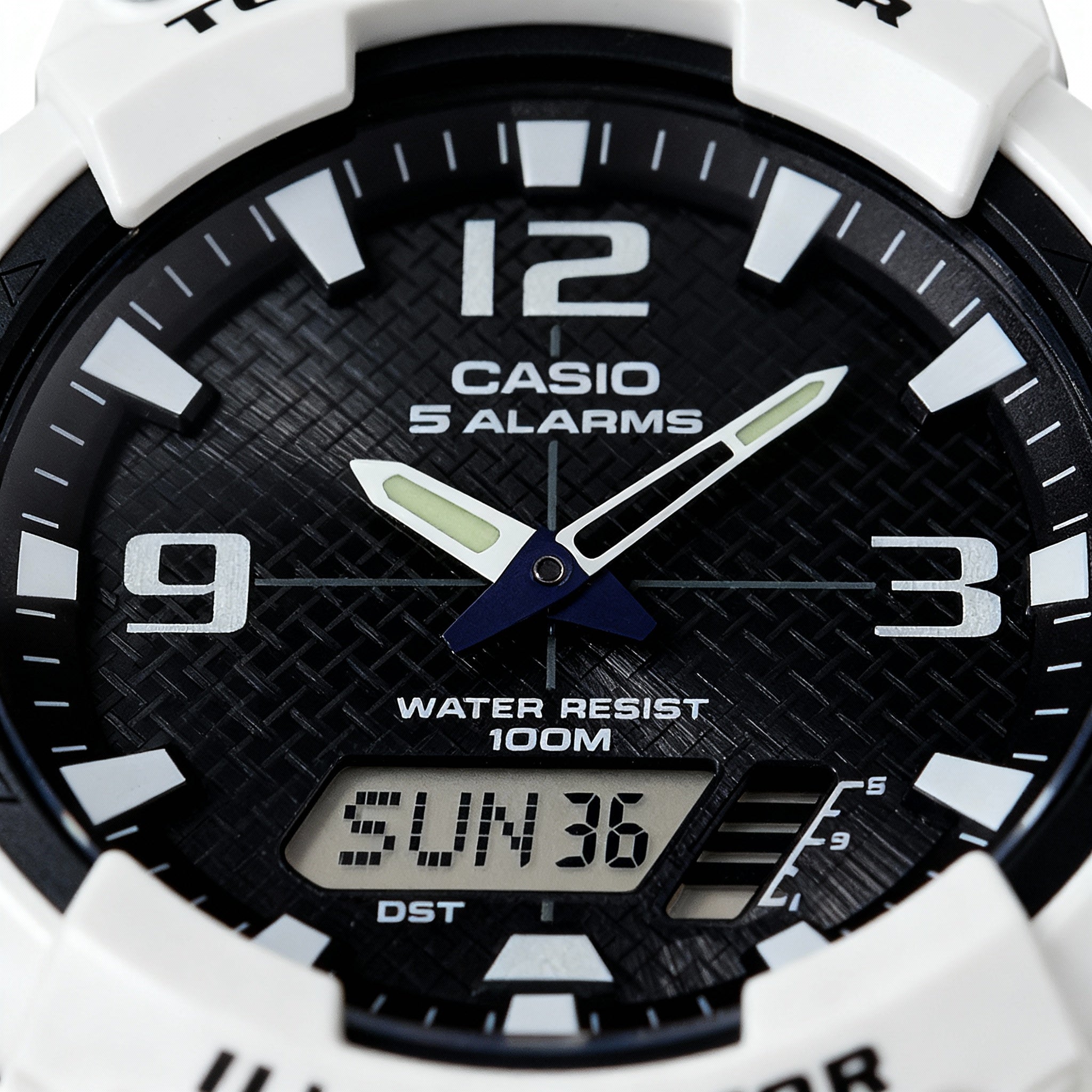 Casio AQ-S810WC-7AV Men's White Analog Digital Tough Solar 100M Water Resistant Quartz Sport Watch 46mm, Photo 3