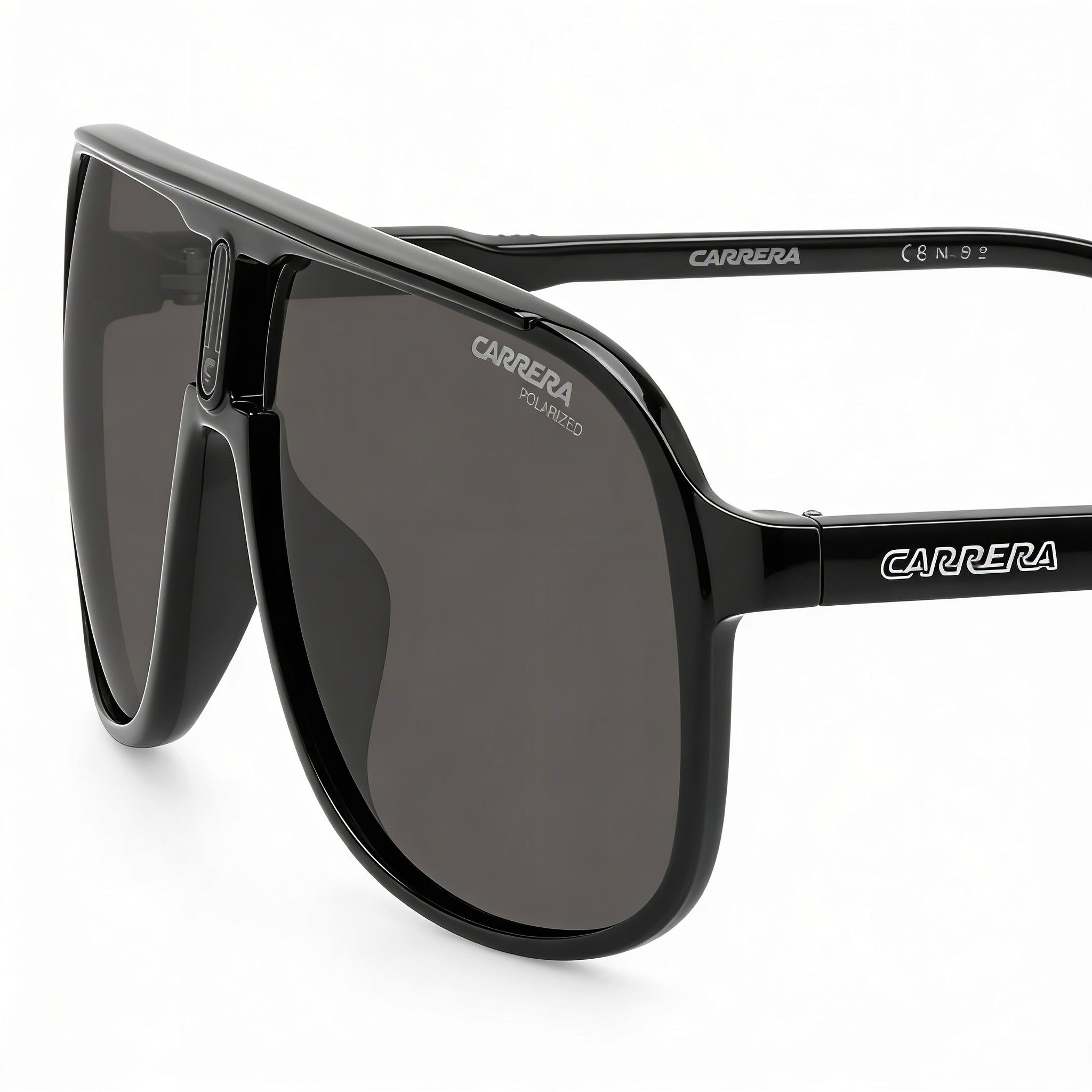 Carrera 1047/S Unisex Black Polyamide Sunglasses with Grey Polarized Lenses & UV Protection 62mm, Photo 2