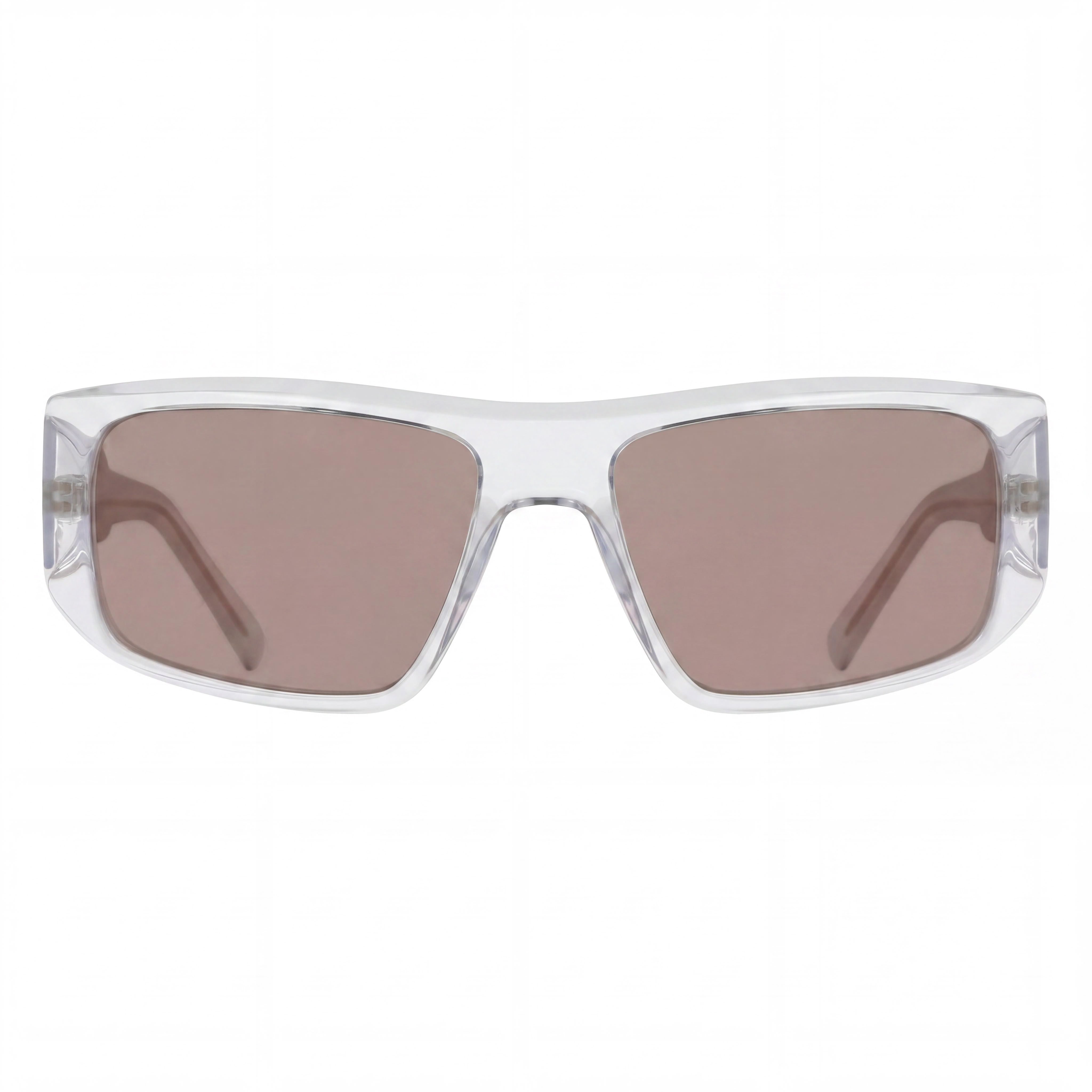 DKNY Dk555s Women's Crystal Clear Plastic Frame Non-Polarized UV Protected Smoke Gunmetal Flash Lenses 57mm, Photo 2