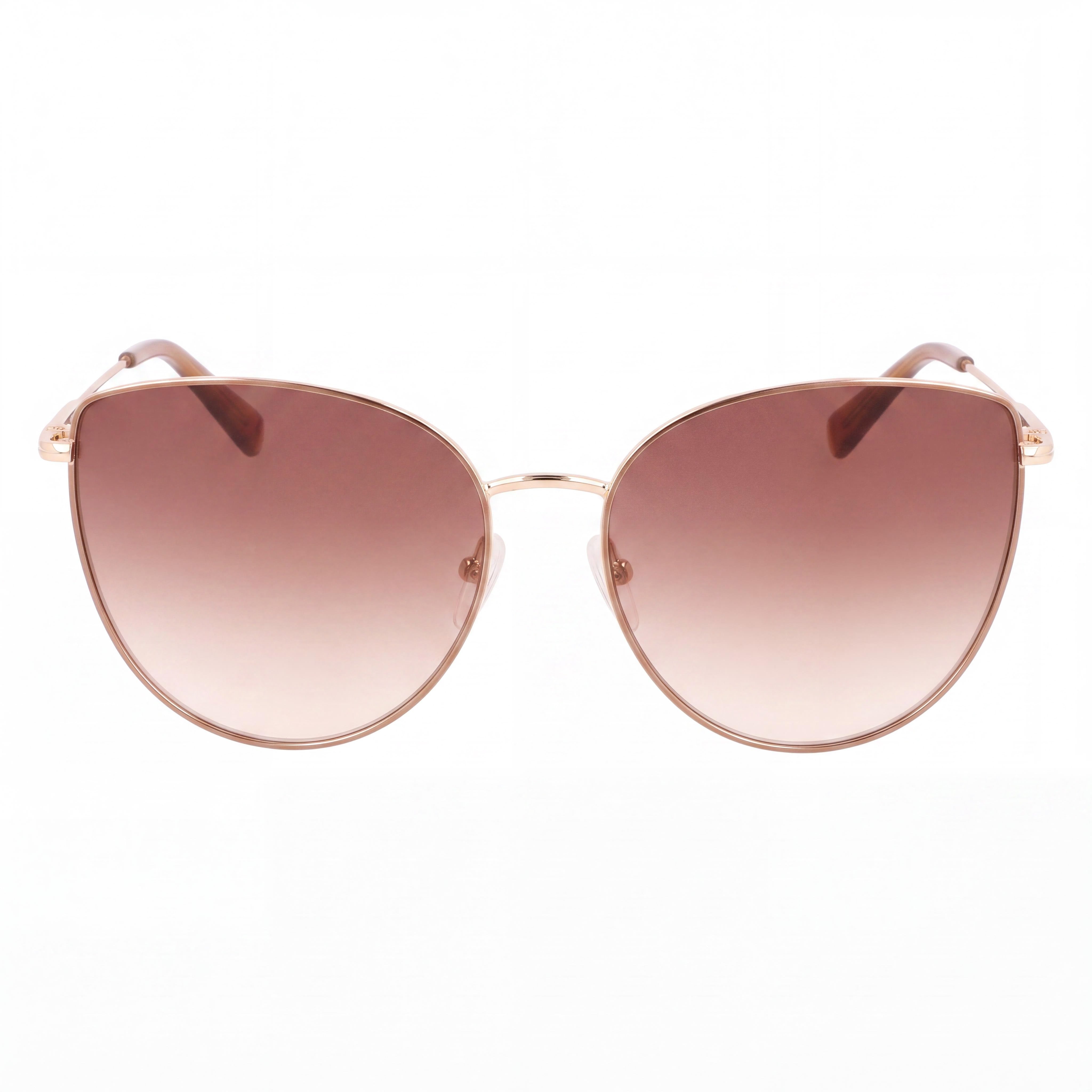 Longchamp LO158S Women's Casual Gold Beige Metal Frame Gold Beige Polycarbonate Lens Sunglasses 60mm, Photo 2