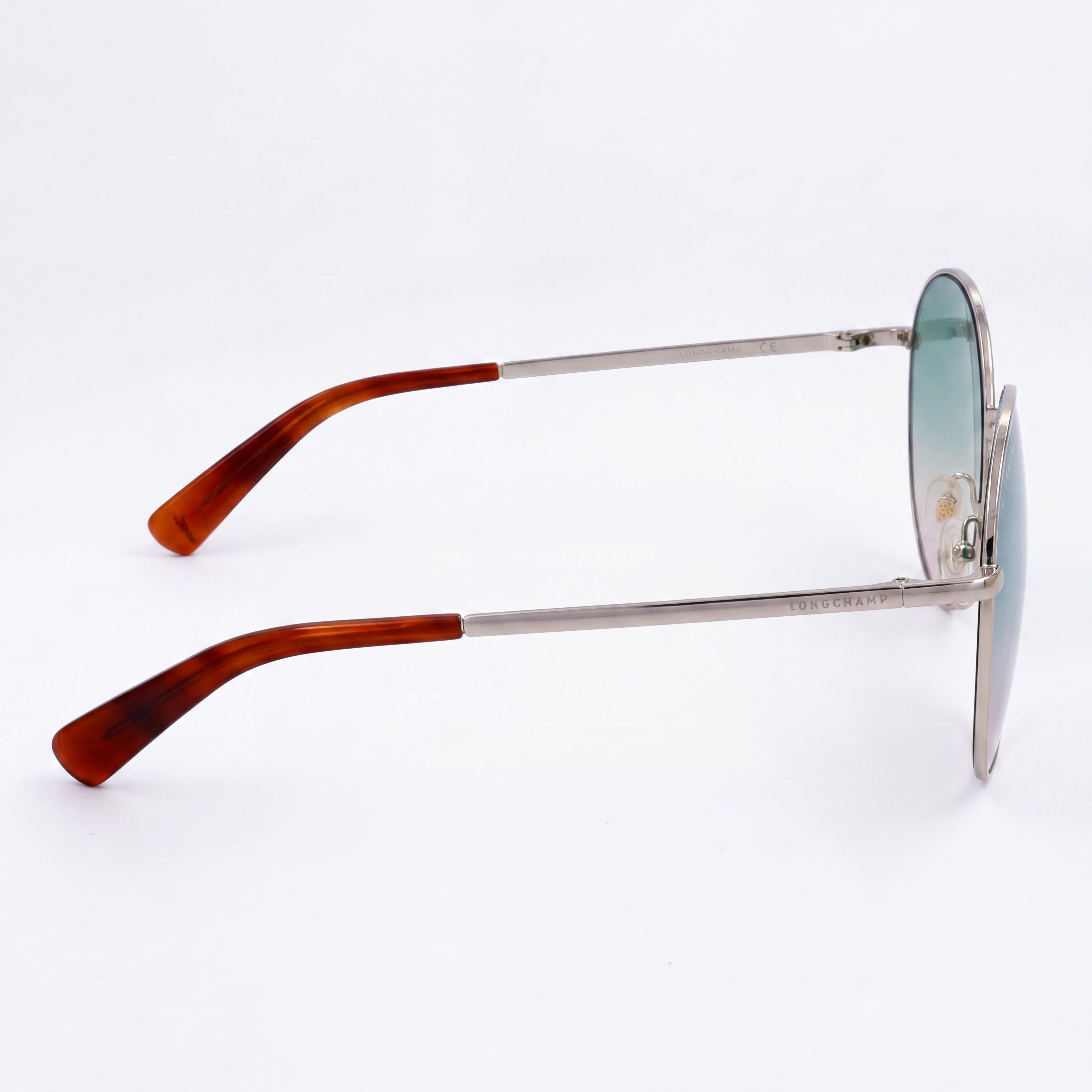 Gafas de Sol Ovaladas Longchamp LO101S para Mujer con Montura de Optyl y Lentes de Policarbonato No Polarizadas, Verde Dorado, Protección UV, 56mm, Photo 3