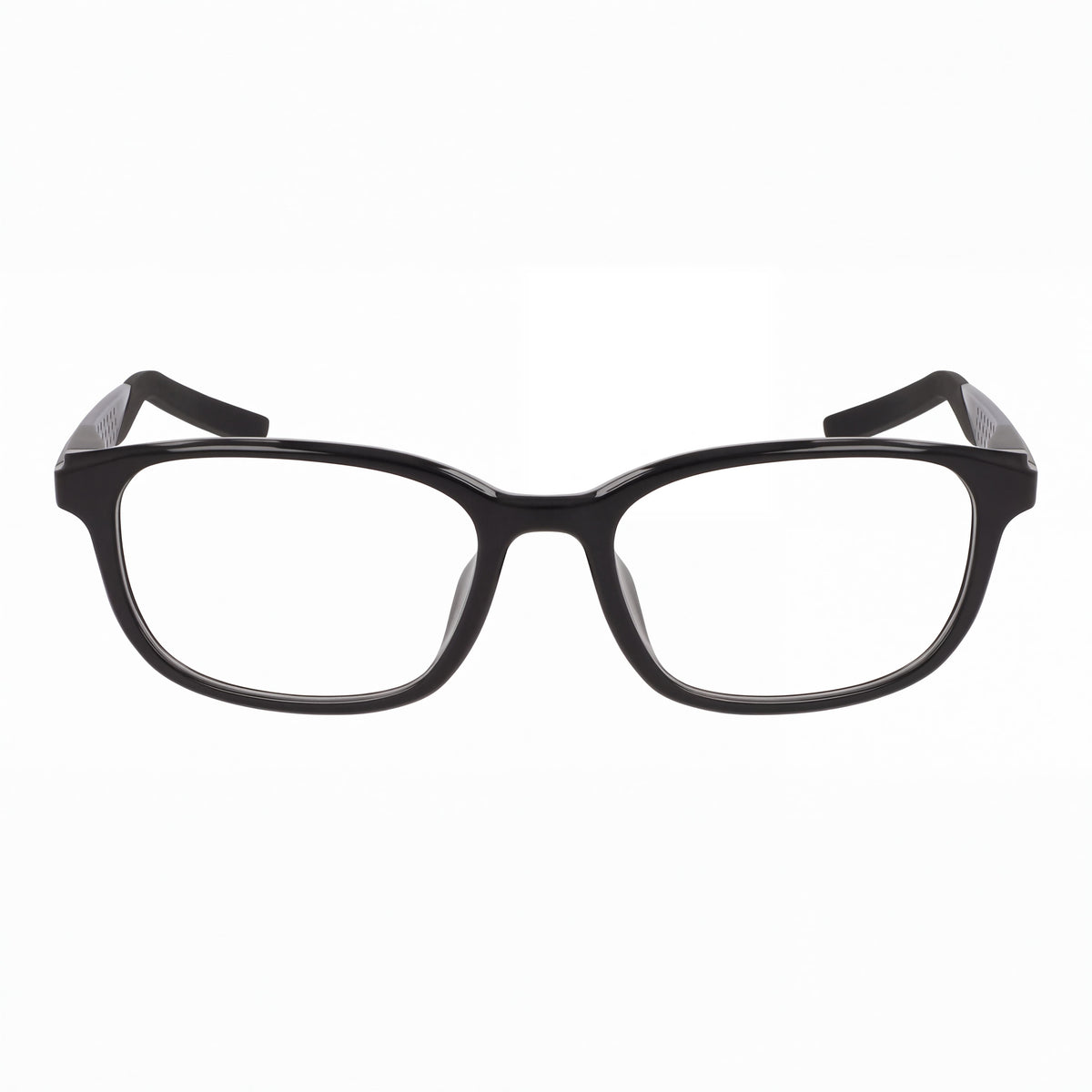 Nike Unisex Classic Black Acetate Eyeglasses Transparent Polycarbonate Lenses 53/18/145, Photo 2