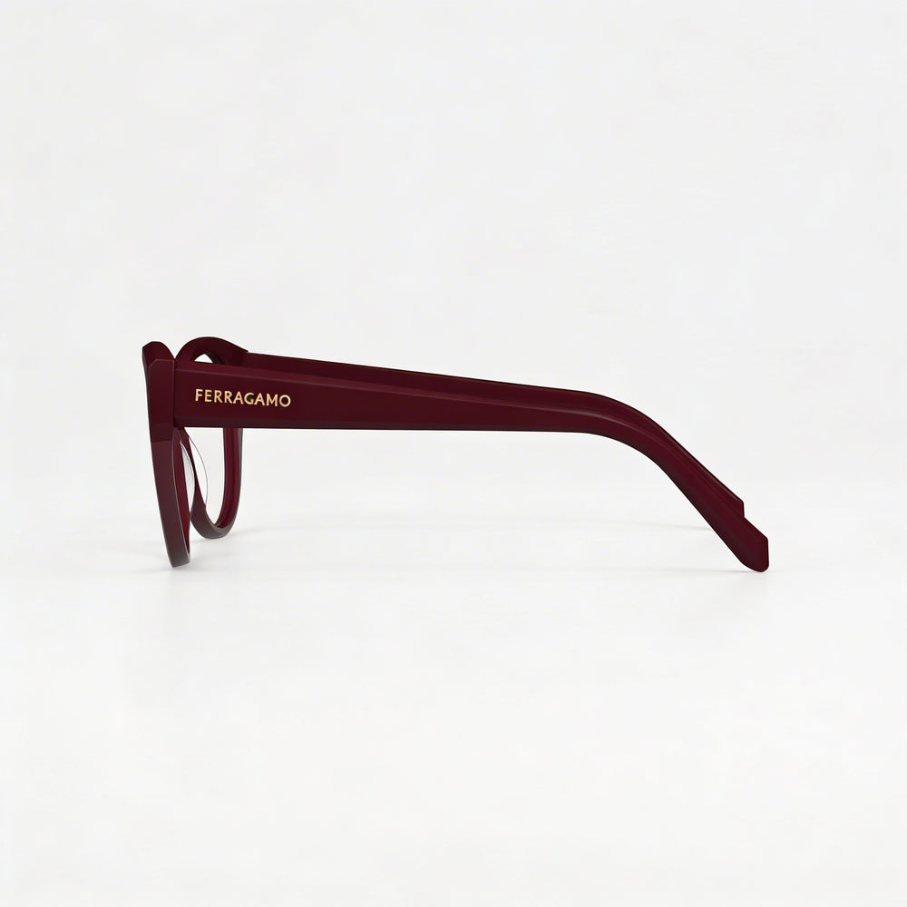 Ferragamo Sf2970 Unisex Burgundy Metal Frame Eyeglasses with 53mm Lens Width, 17mm Bridge, 140mm Temple Length