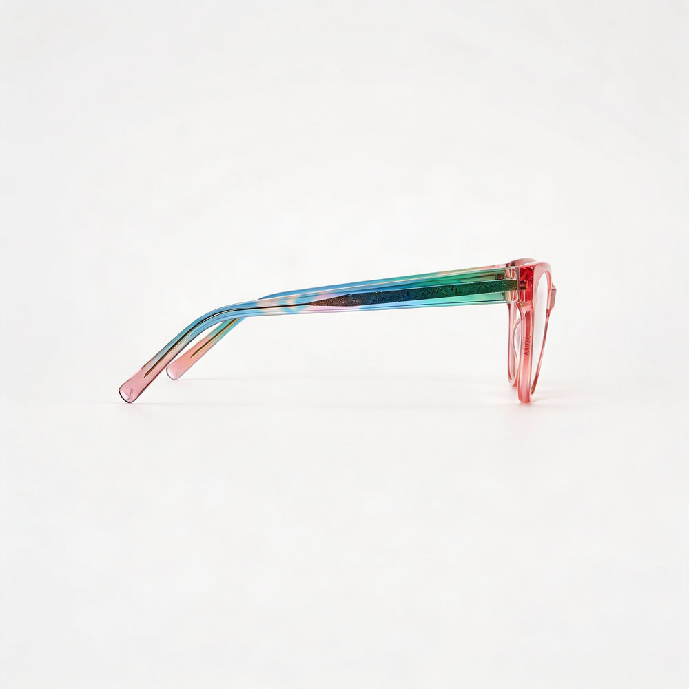 Montura de acetato Missoni MMI 0097 para mujer, lentes de policarbonato en rosa estampado, talla 53-17-140