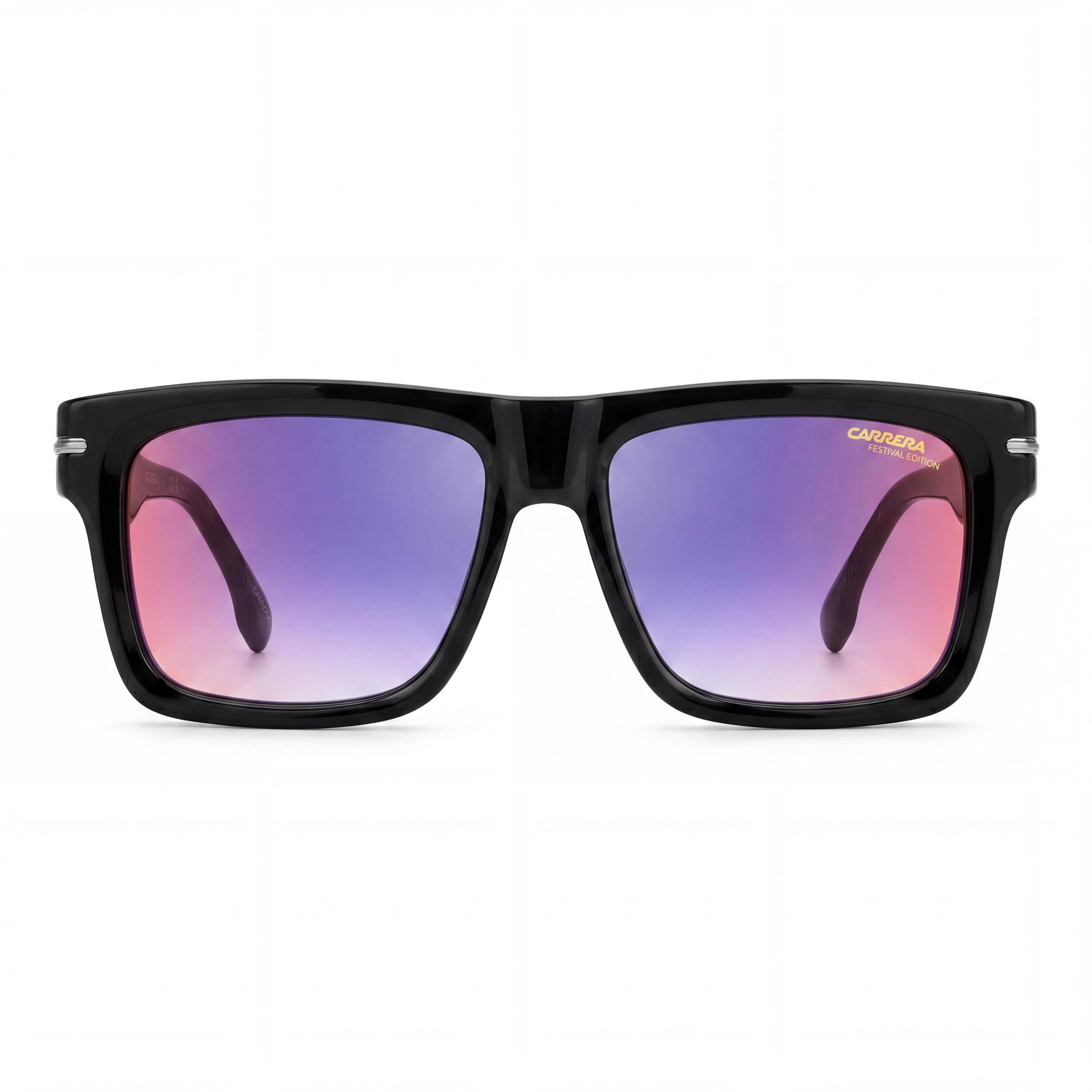 Carrera Carrera 305/S Unisex Coachella Festival Edition Sunglasses with Plastic Frame, Black Blue Shaded Red, 54mm Lens, Photo 2