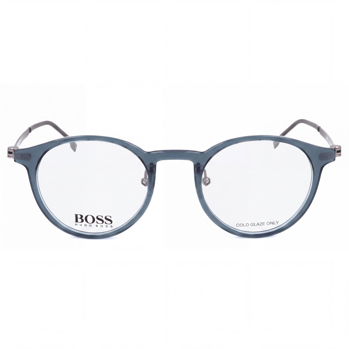 Monturas ópticas unisex BOSS Audio Systems 1350/F redondas de propionato con ancho de lente de 49 mm - rutenio azul, Photo 2
