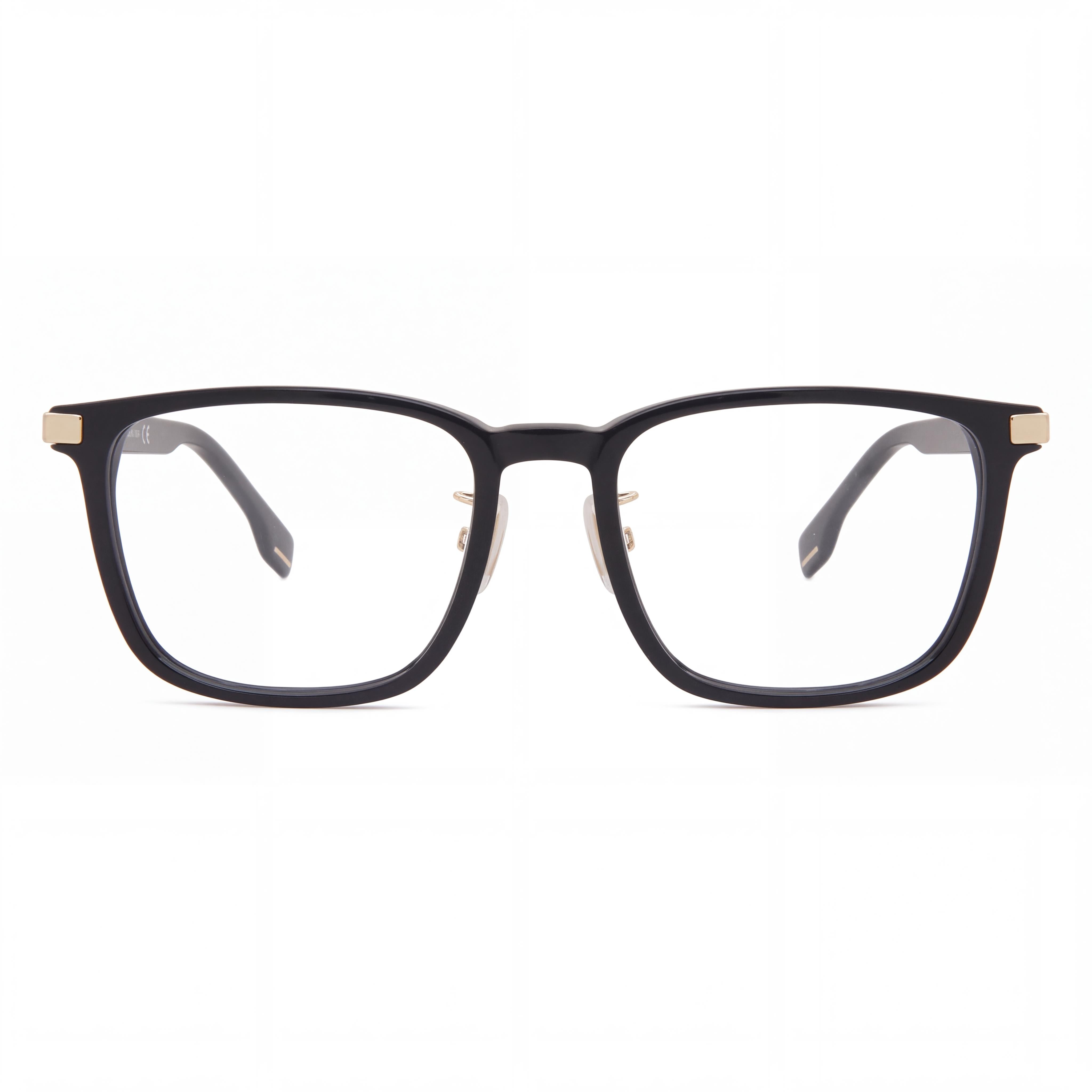Hugo Boss Audio Systems Boss 1408/F Unisex Square Plastic Full Rim Eyewear Black Gold Lens Width 54mm, Photo 2