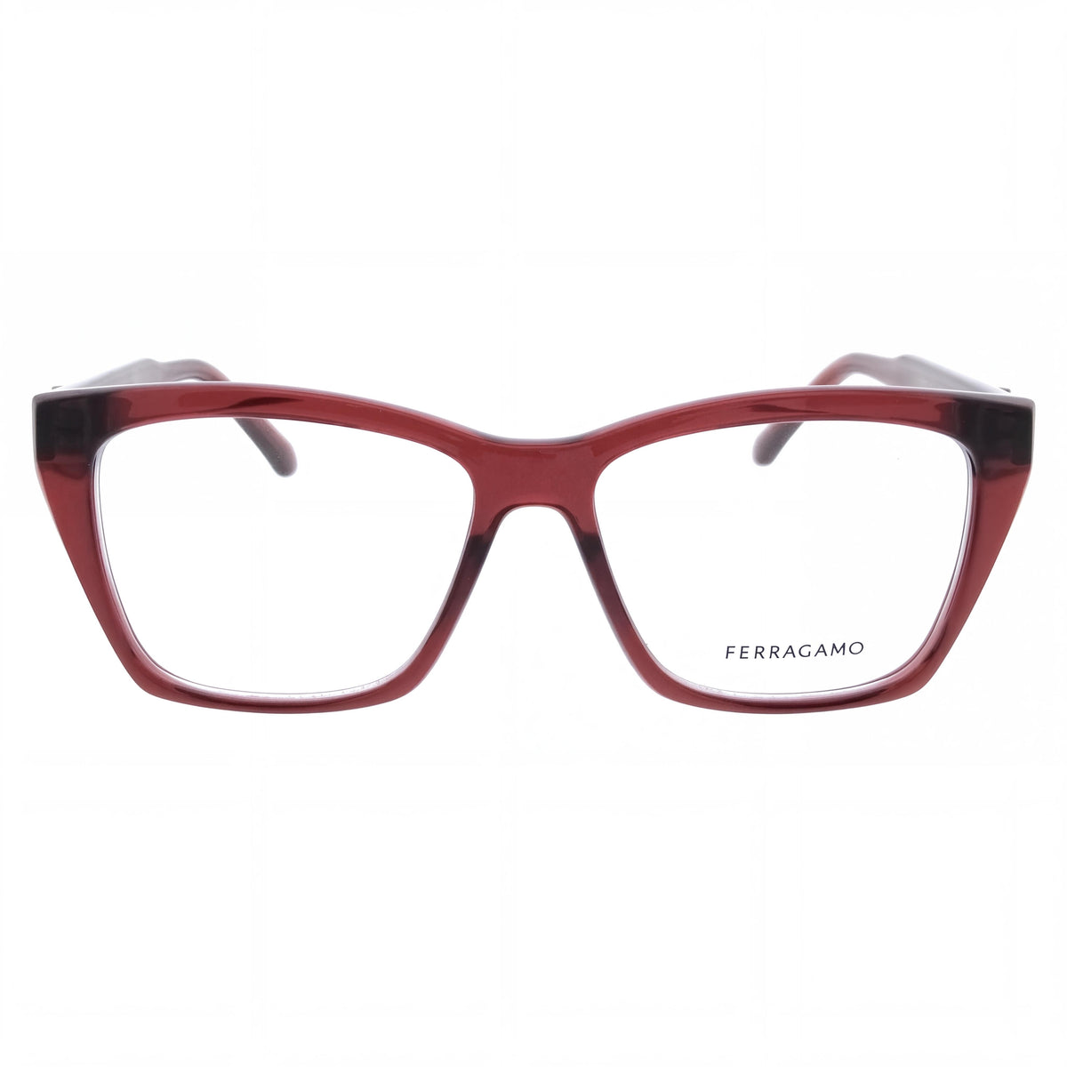 Ferragamo Sf3030e Men's Transparent Red Acetate Frame with Transparent Polycarbonate Lenses Optical Frames 54mm, Photo 2