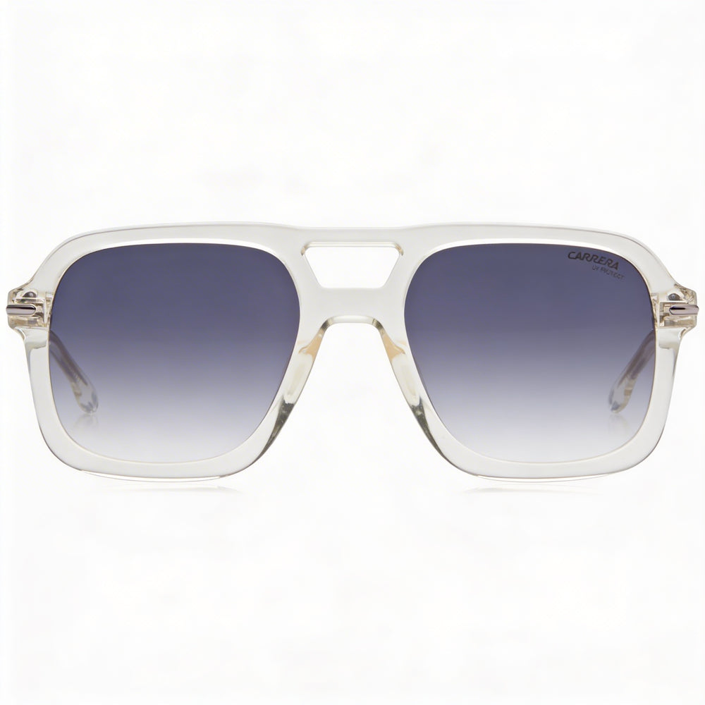 Gafas de sol Carrera de acetato amarillo cuadrado con protección UV y lentes verdes degradadas para hombre 317/S 55 mm