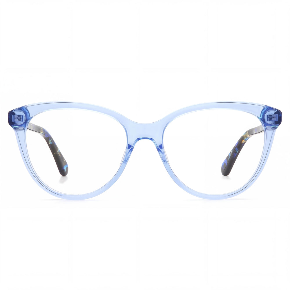 Gafas de sol Kate Spade New York Modern para mujer, montura de plástico azul cristal, lentes verde azulado, 48 mm