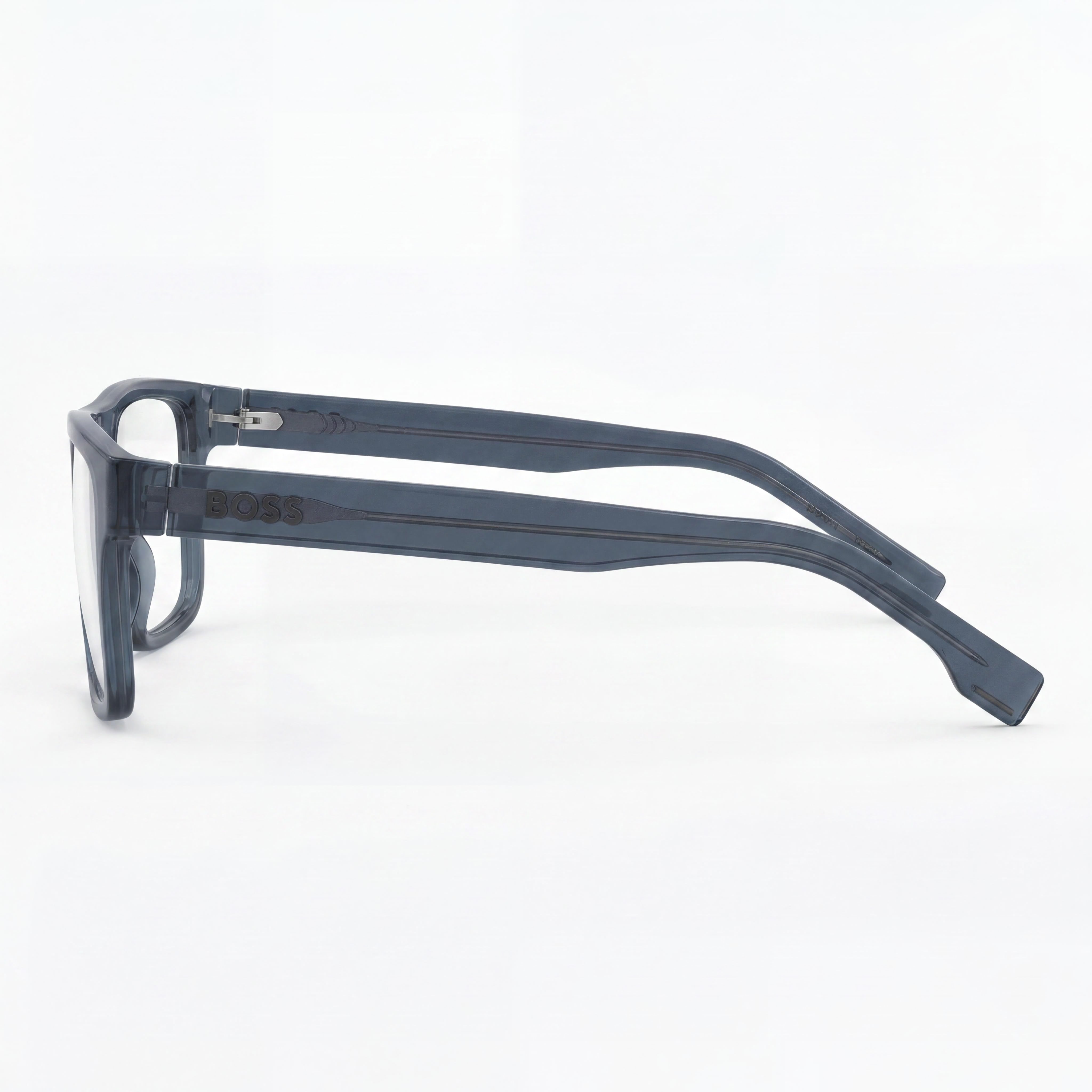 Hugo Boss Modern Men's Blue Eco Cellulose Rectangular Flat Top Optical Frames 53-18-145mm, Photo 3
