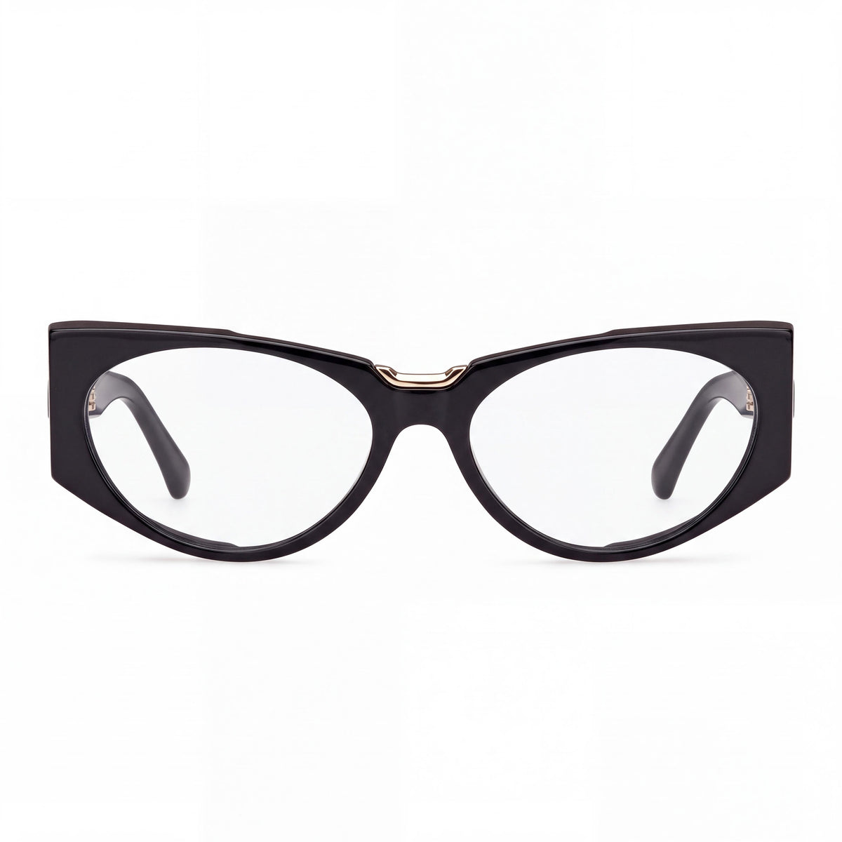 MaxMara MM5158 Women's Shiny Black Eyeglasses Frame, Lens Width 54mm, Bridge Width 16mm, Temple Length 140mm, Photo 2