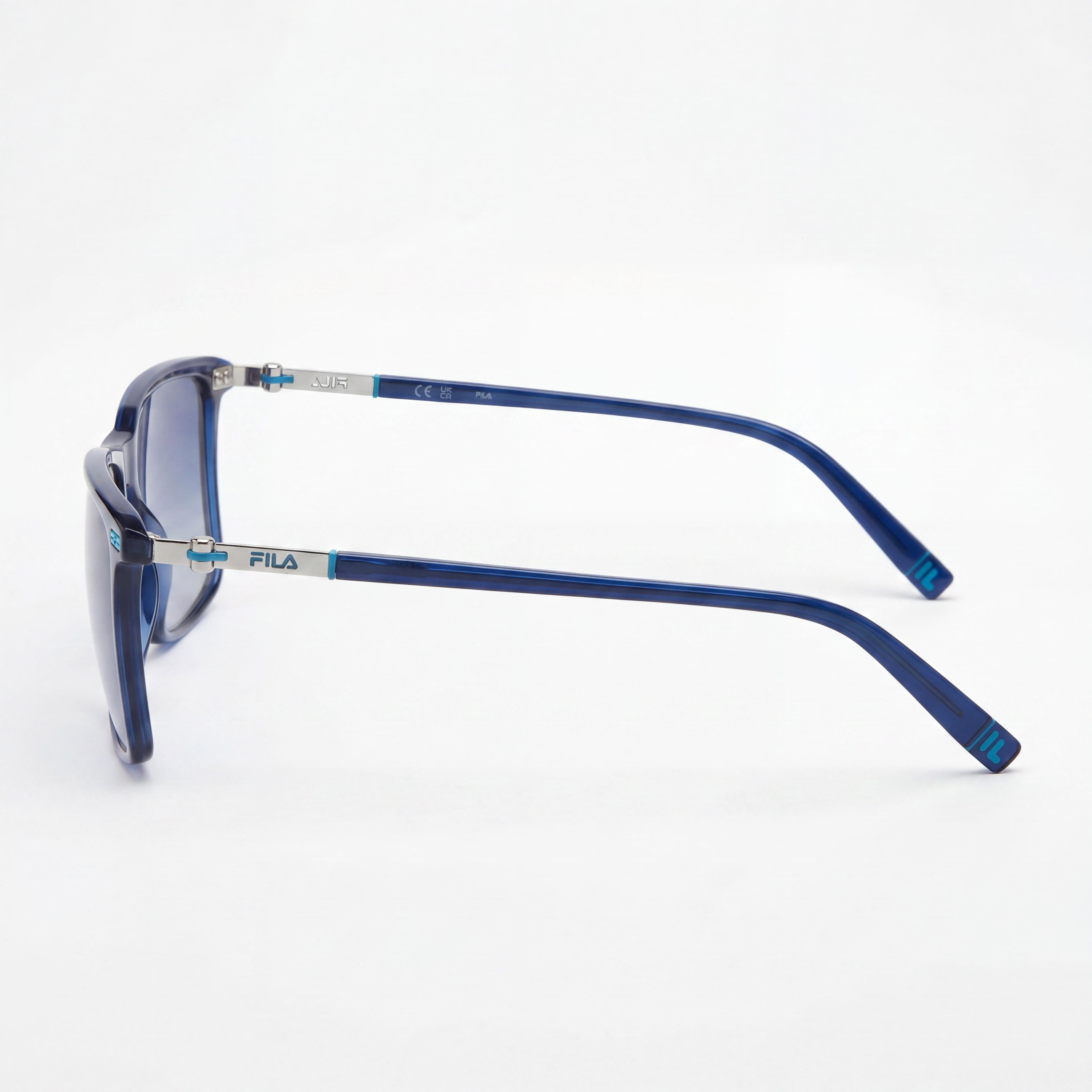 Gafas de sol Fila Casual para hombre, negras brillantes, con degradado de humo, lentes Tritan UV 400 no polarizadas de 57 mm, Photo 3