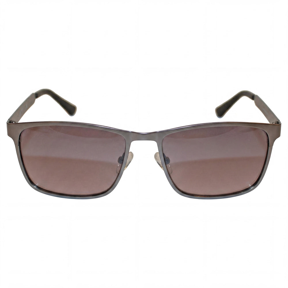 Gafas de sol Kenneth Cole Athletic para hombre, con montura de metal mate y lentes no polarizadas con degradado ahumado, 100 % protección UV, 57 mm