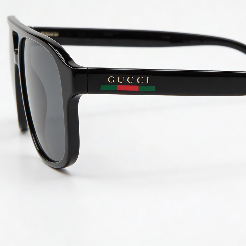 Gucci Modern Model Unisex Black Frame Black Lens Sunglasses with 18mm Bridge and 145mm Temples