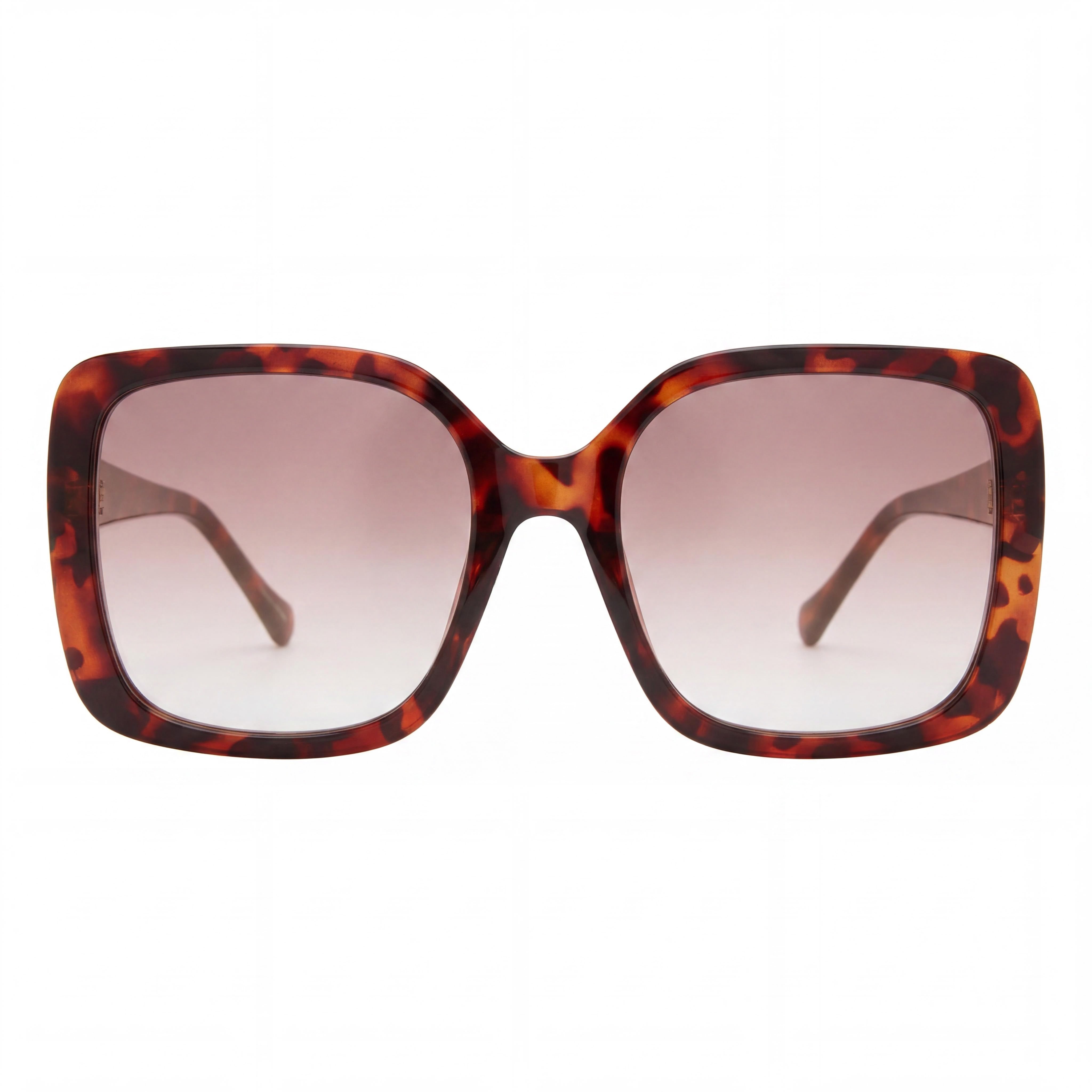 Lucky Brand SLBD118 Women's Lucky Sunglasses, Tortoise Plastic Frame, Gradient Brown Lenses, UV Protection, 53mm, Photo 2