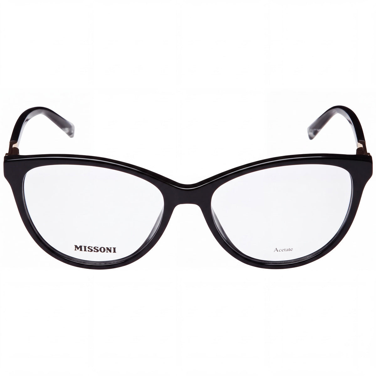 Missoni Women's Modern Acetate Frame Eyewear with Polycarbonate Lenses in Black, Lens Width 54mm, Bridge 16mm, Temple 145mm, Photo 2