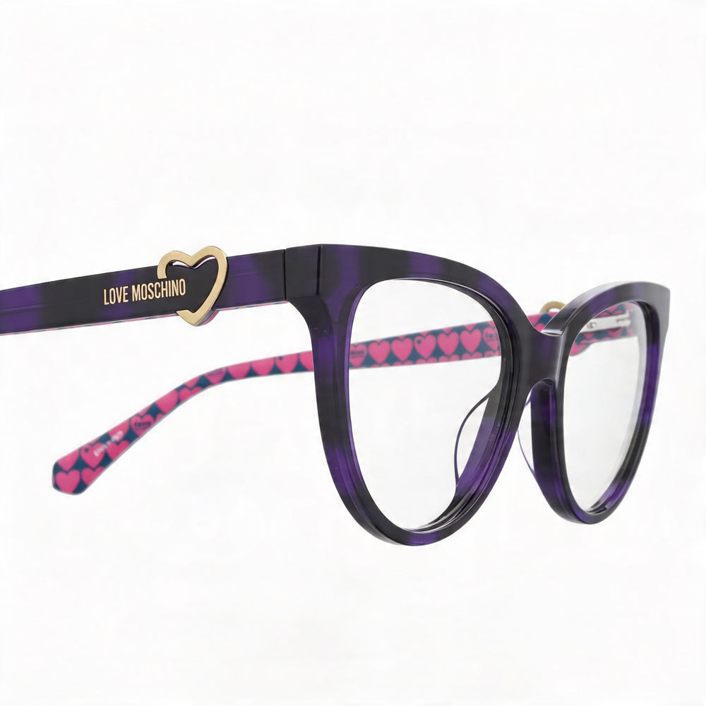 Love Moschino MOL609 Unisex Violet Havana Sunglasses with Glass Lenses, Non-Polarized, 52mm Lens Width