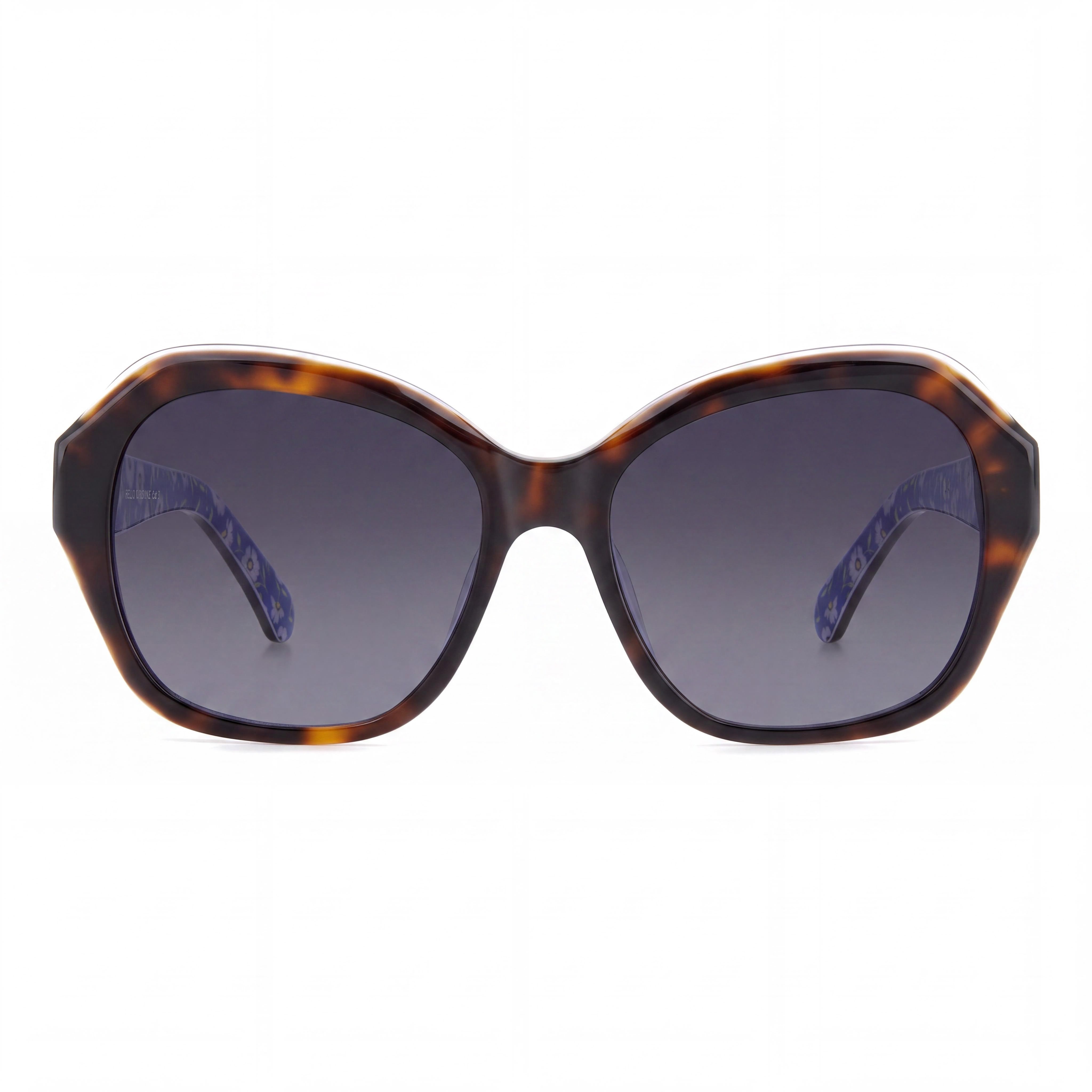 kate spade new york LOTTIE/G/S 086 Women's Acetate Havana Brown Frame Dark Grey Shaded Non-Polarized Sunglasses 55mm, Photo 2