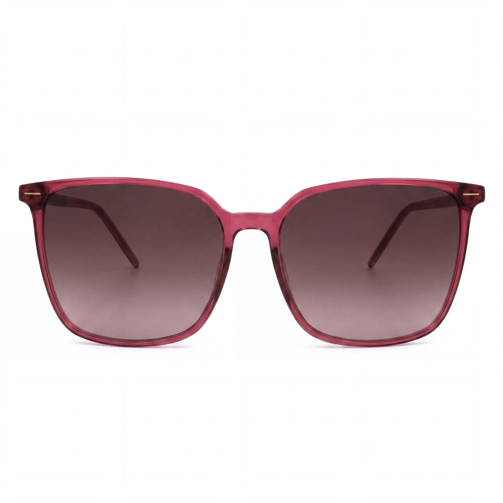 Gafas de sol Hugo Boss Modern para mujer, ligeras, de acetato, con protección UV y sin polarizar, color burdeos, 57 mm