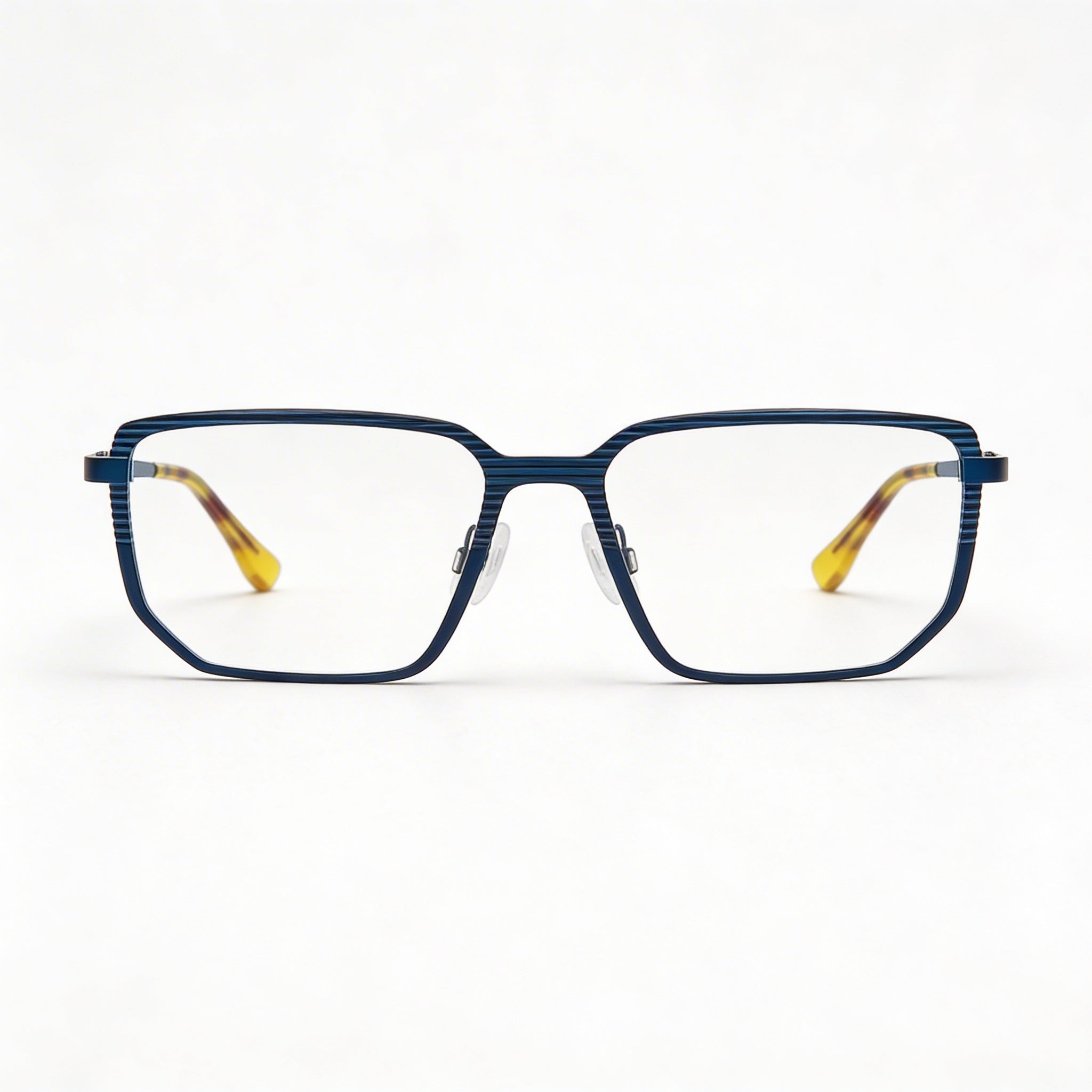 MCALLISTER Mc4531 Men's Navy Metal Frame Clear Polycarbonate Lens Eyewear 55mm Lens Width, Photo 2