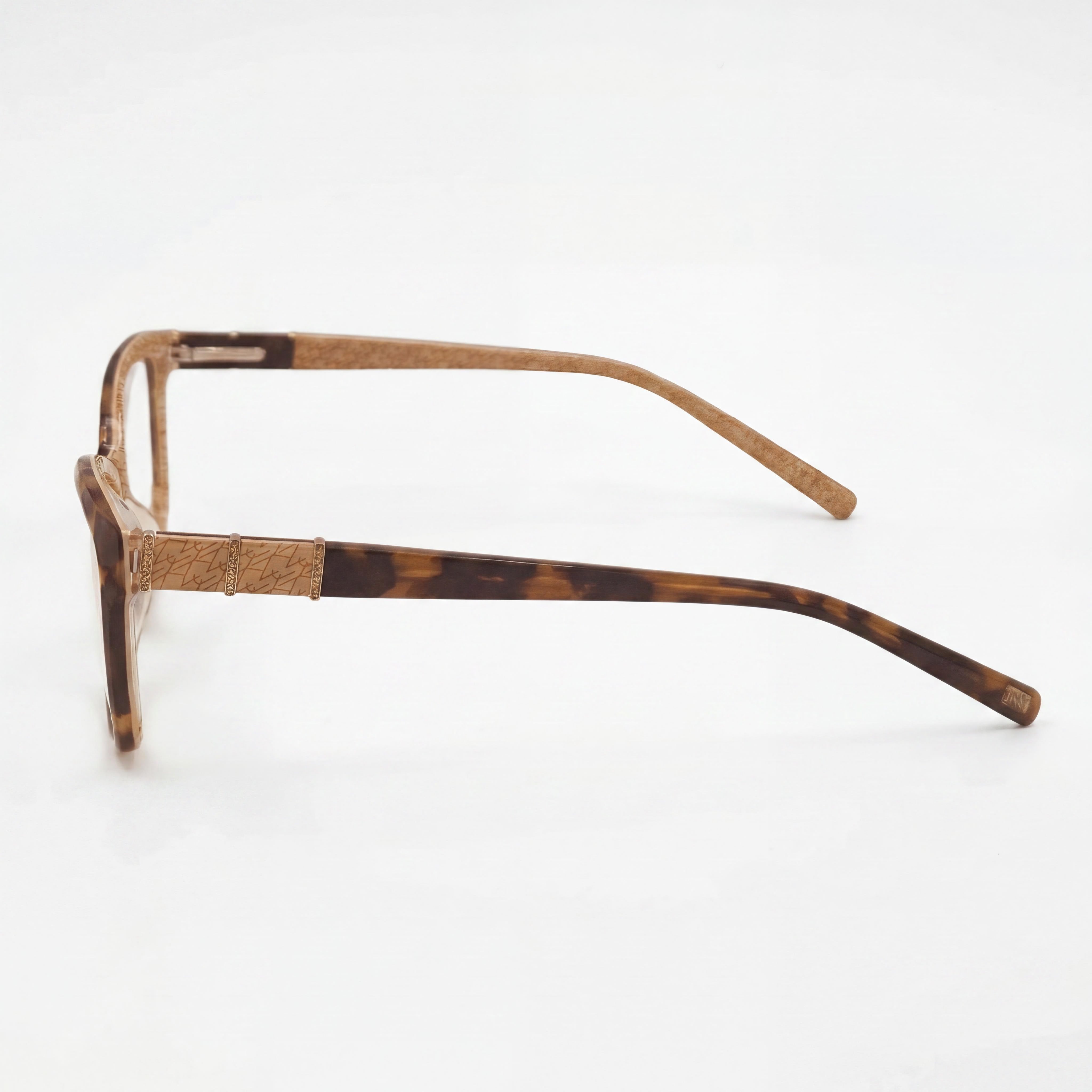 Montura de gafas de plástico camuflaje para hombre Jones New York, con forma rectangular y lentes transparentes no graduadas, patillas de 140 mm, Photo 2