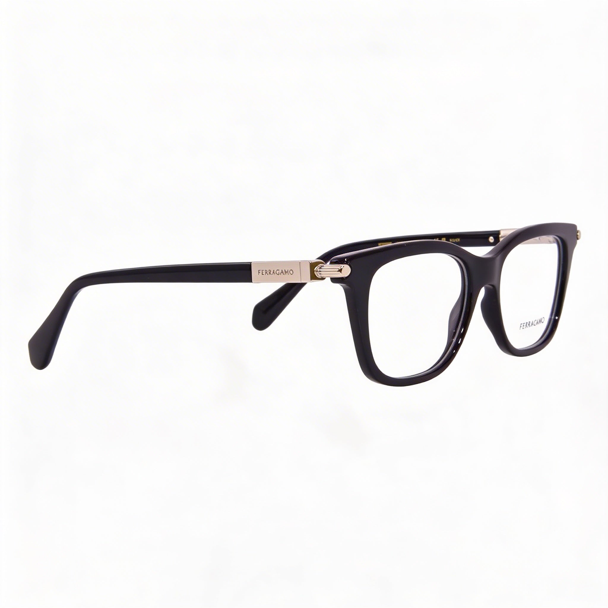 Gafas informales Ferragamo para mujer, montura de INYECTADO multicolor con lentes negras, 50 mm de ancho de lente, Photo 3