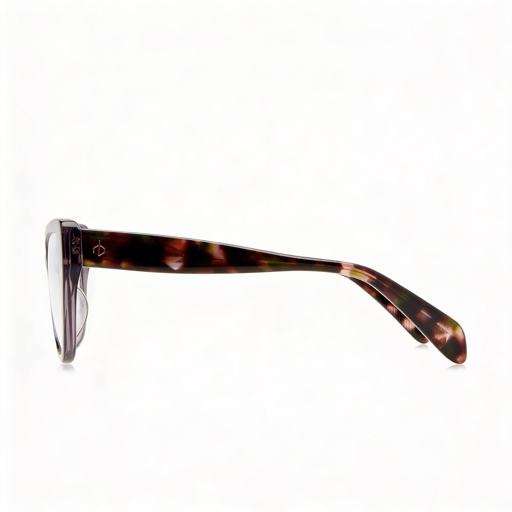 Gafas modernas Rag & Bone para mujer, con montura de acetato multicolor y lentes grises no polarizadas, 54 mm
