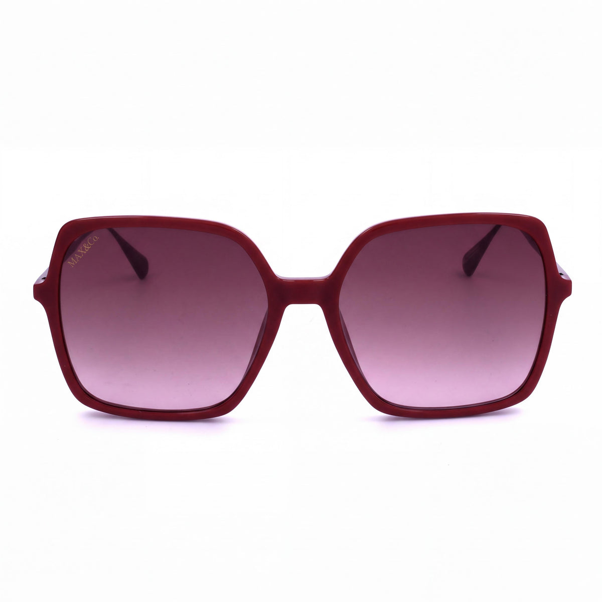 Max&Co. Casual Women's Plastic Frame Sunglasses Bordeaux Grey 57mm, Photo 2