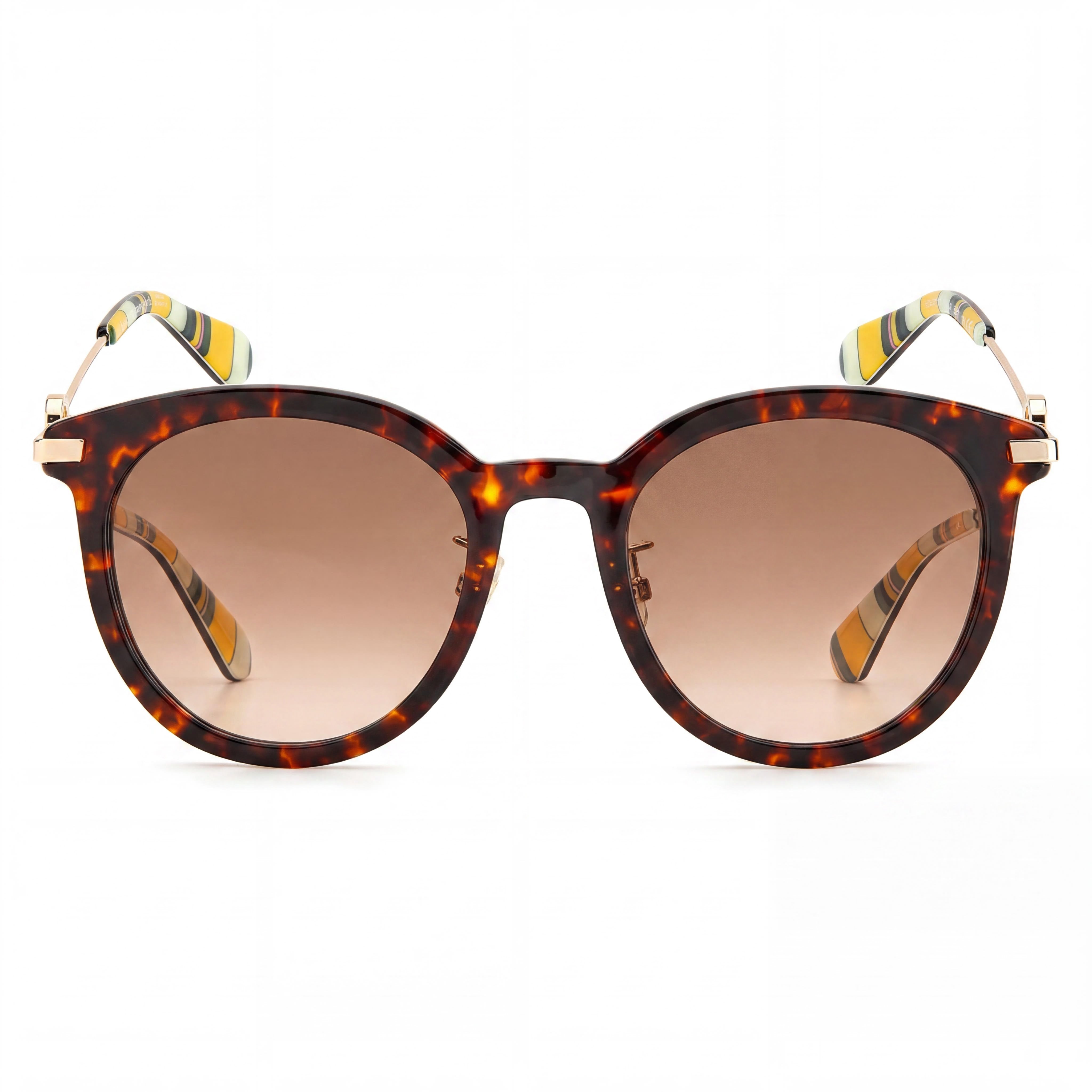 Gafas de sol Kate Spade New York Keesey/G/S Panthos de acetato con protección UV para mujer, color Habana, marrón degradado, 53 mm, Photo 2