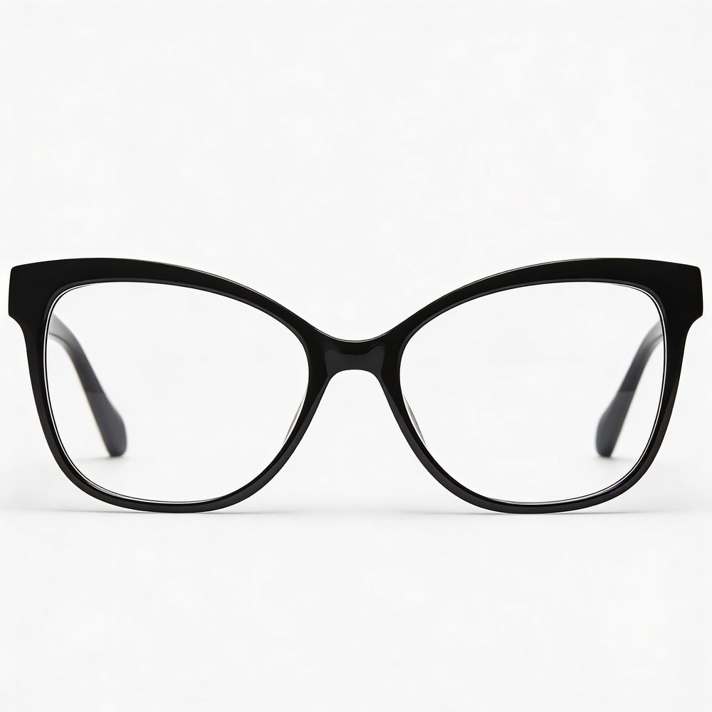 Gafas de sol Fossil Fos 7152 para mujer con montura de acetato negro y lentes de policarbonato no polarizadas de 54 mm