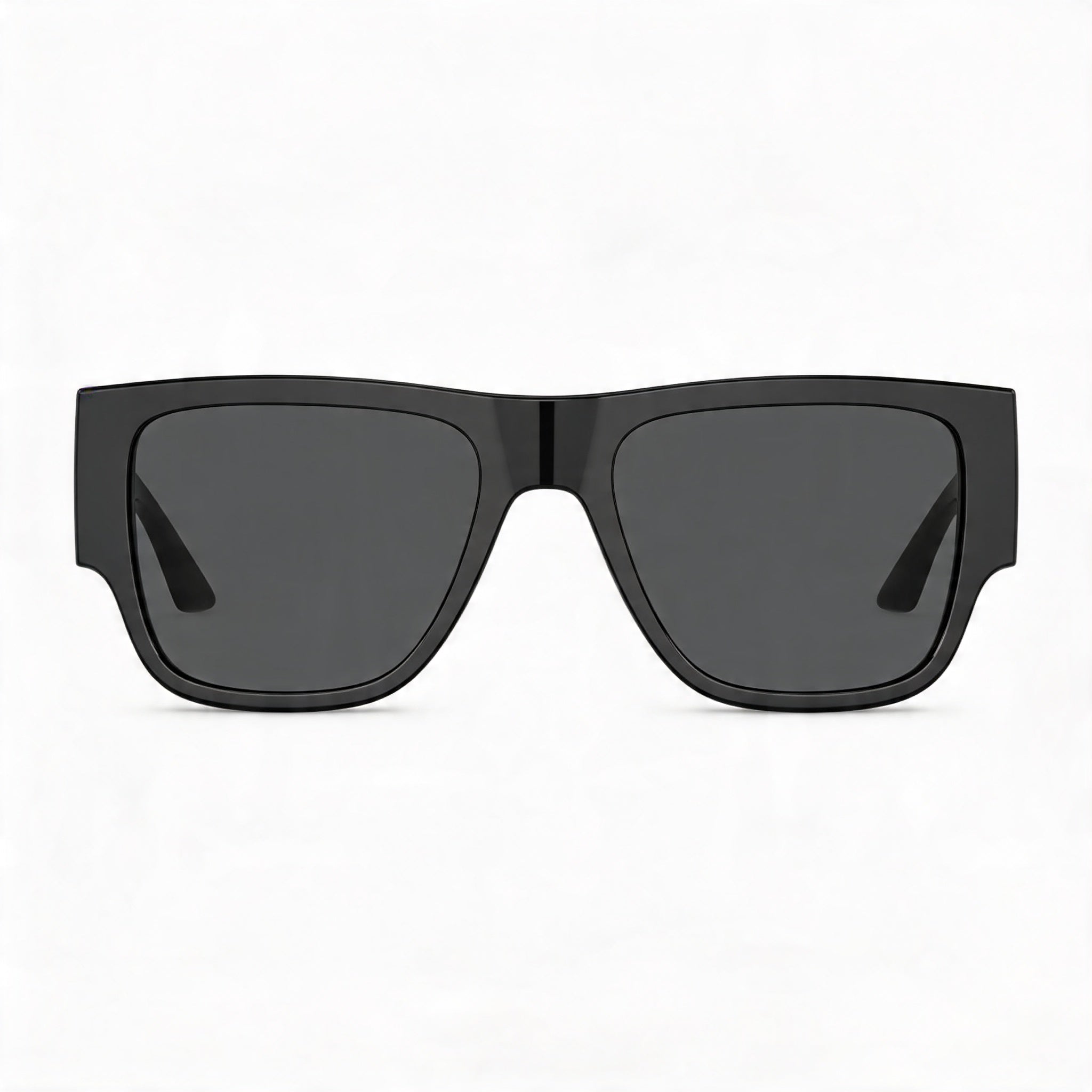 Versace Greca Ve 4403 Men's Rectangle Acetate or Metal Grey-Black Frame, Grey Lens Sunglasses 57-20-140, Photo 1