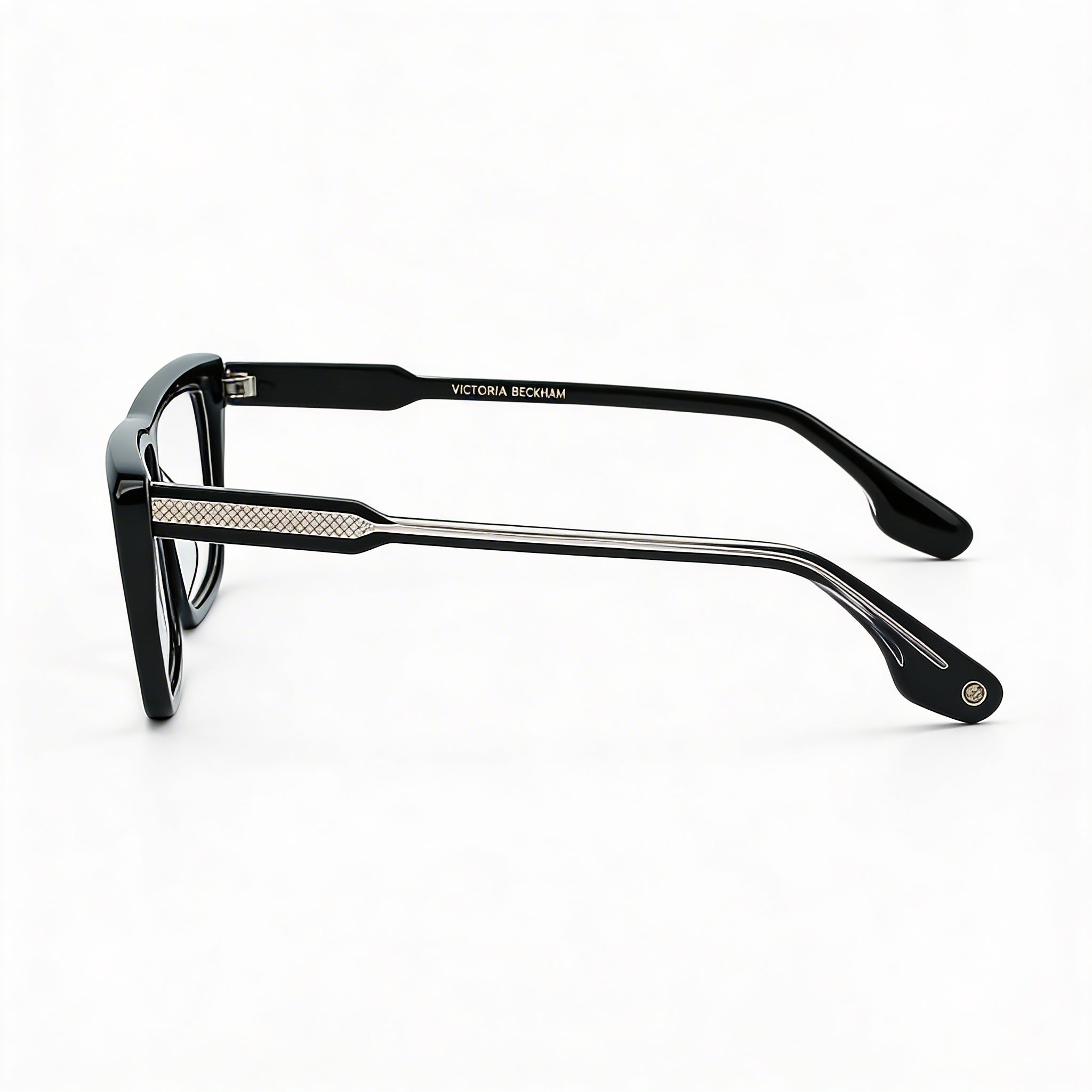 Victoria Beckham Modern Men's Black Alloy Steel Frame Polycarbonate Lens Non-polarised 56mm Eyeglasses, Photo 2