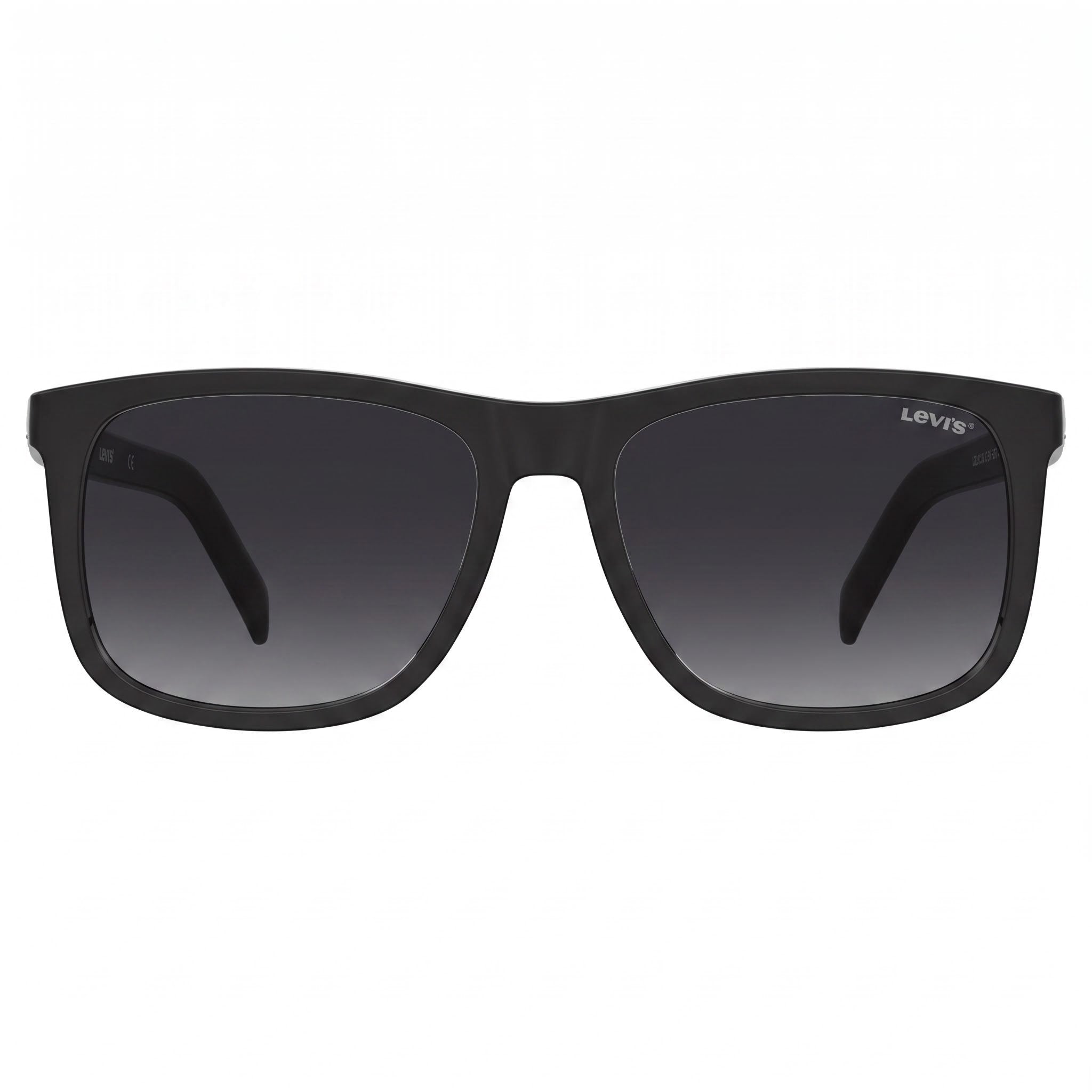 Gafas de sol Levi's modernas para mujer, montura de poliamida ecológica negra con lentes degradadas gris oscuro, ancho de lente de 56 mm, protección UV, Photo 2