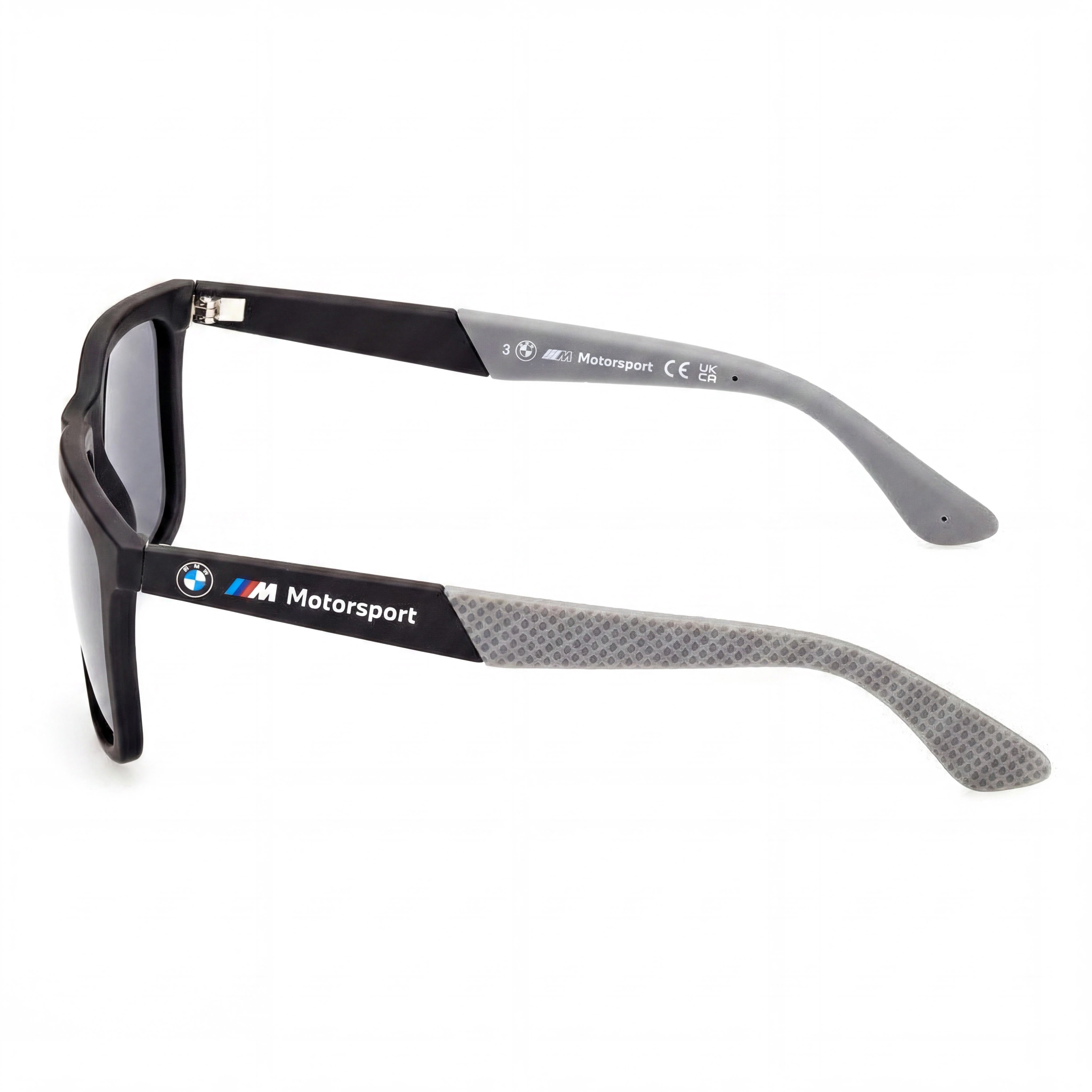 BMW MOTORSPORT Gafas de Sol Inyectadas para Hombre, Negro Mate, Montura Inyectada Gris Humo, Polarizadas Humo, Protección UV, 54mm, Photo 3