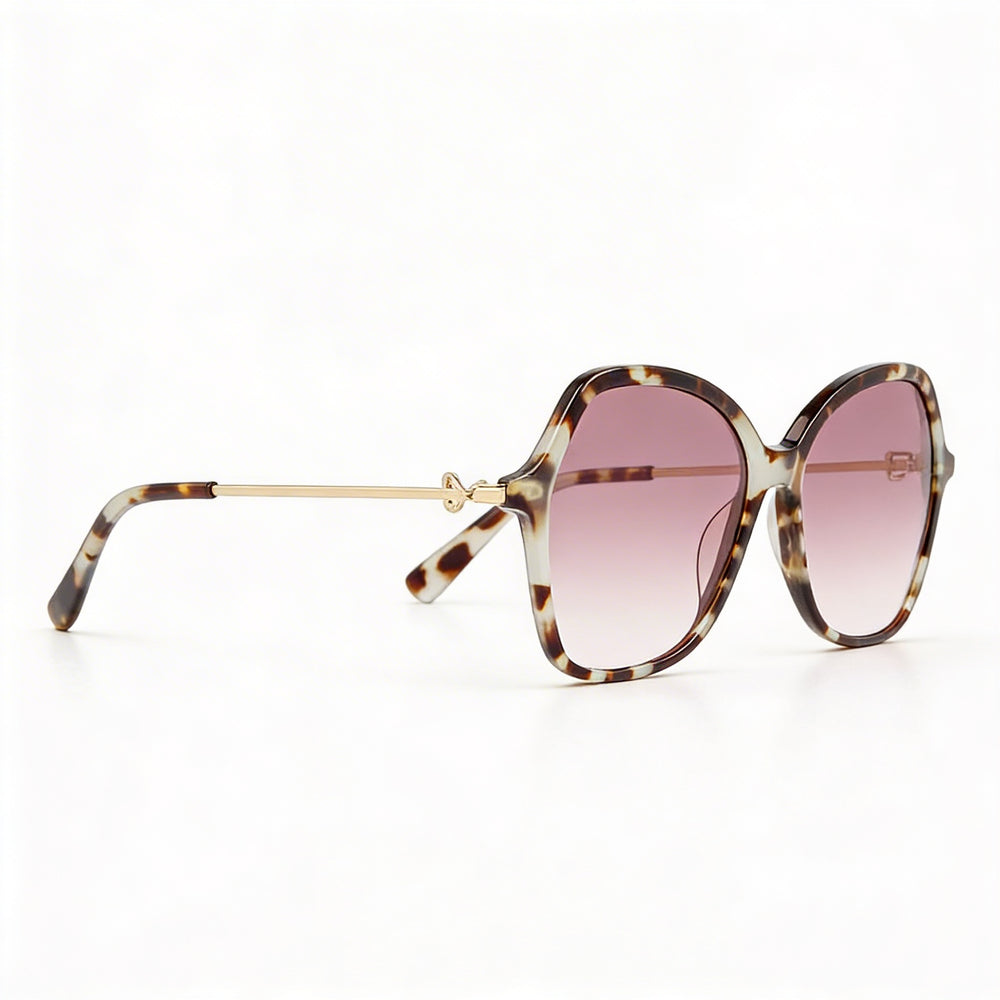 Longchamp Casual Women's Havana Aqua Acetate Frame with Polycarbonate Lenses, 57mm Lens Width Sunglasses