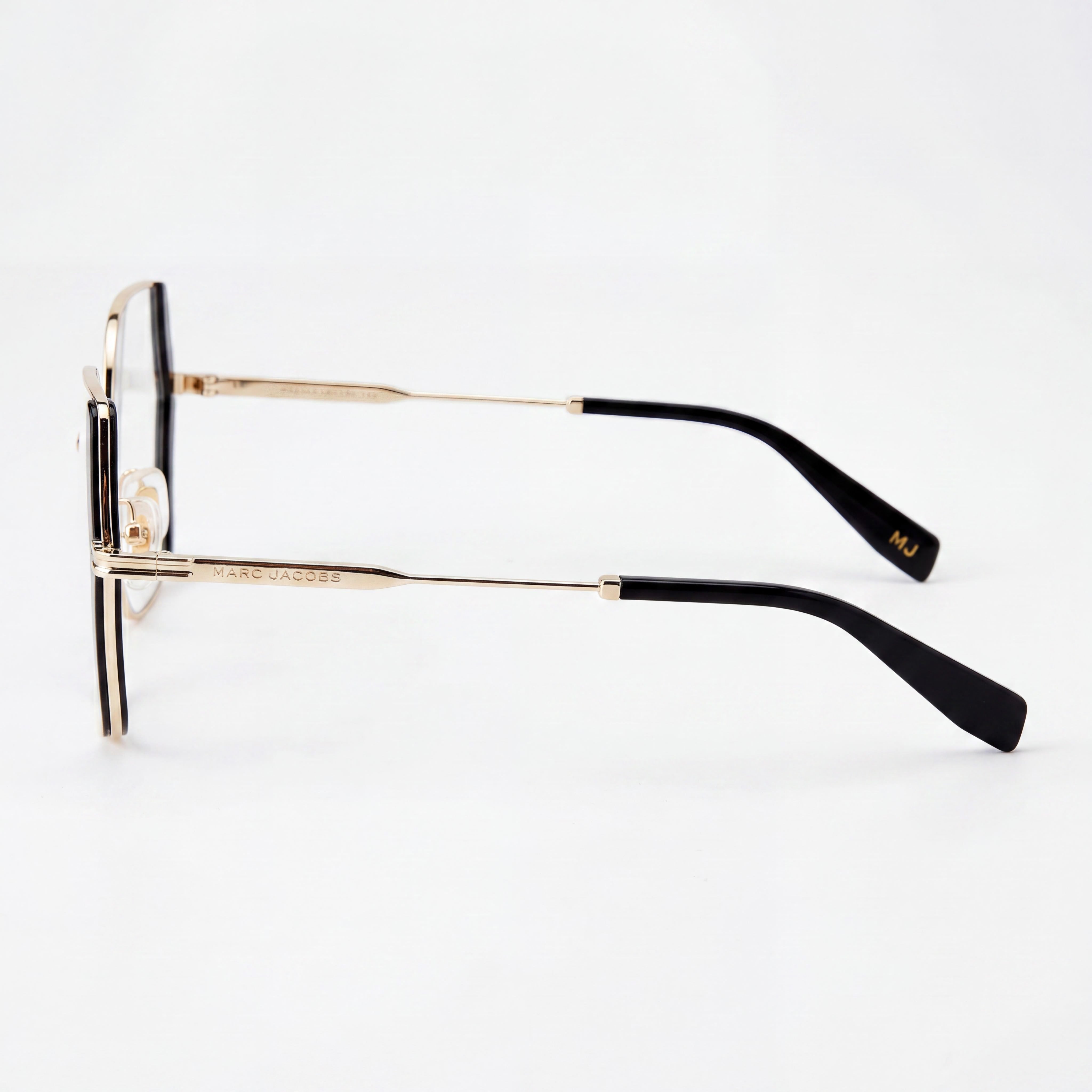 Gafas de metal para mujer Marc Jacobs Contemporary Mj 1068, doradas y negras, 54 mm, con protección UV, Photo 2