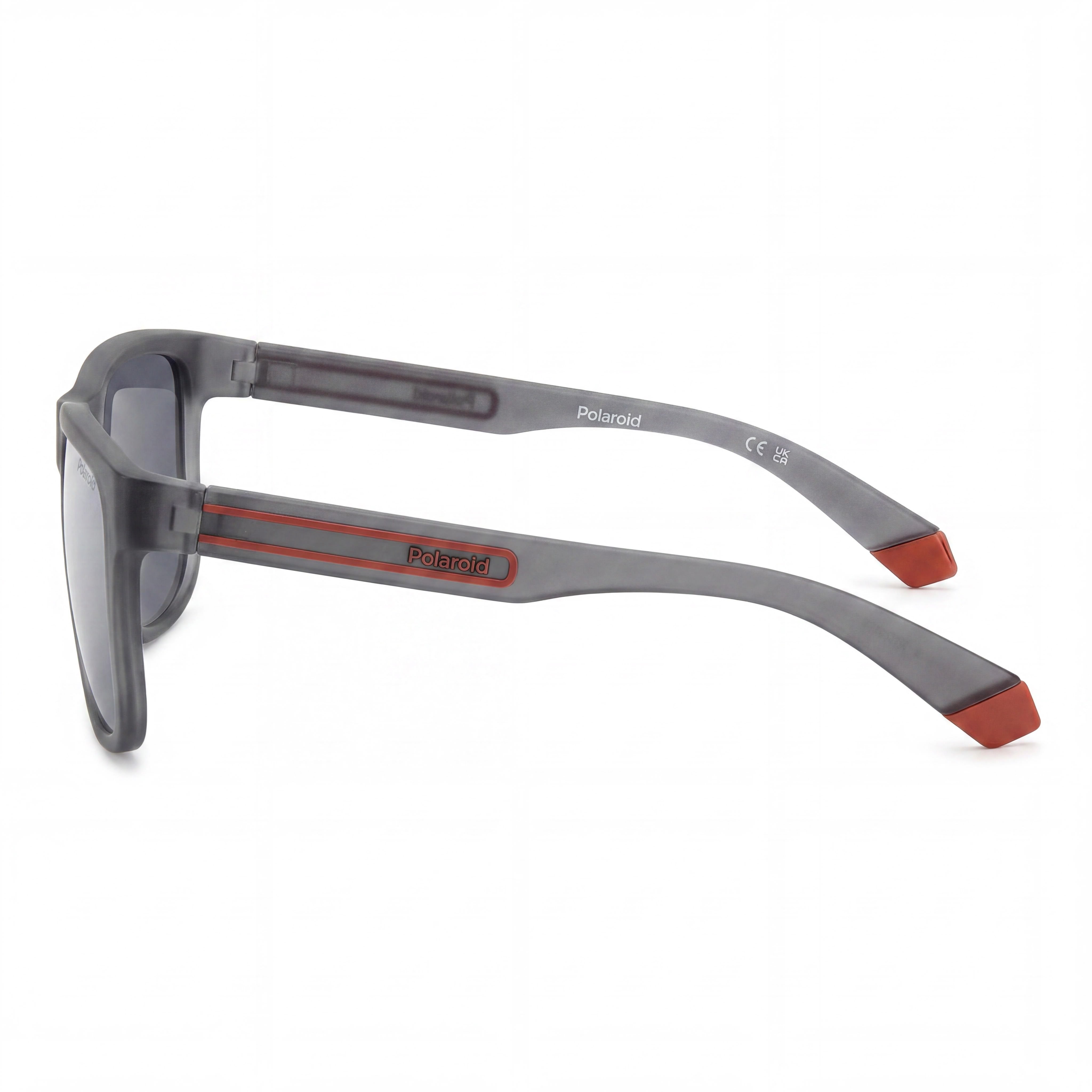 Gafas de sol polarizadas Polaroid para mujer, modelo Modern, color gris mate, de policarbonato, con cristales grises efecto espejo, 57 mm, Photo 2