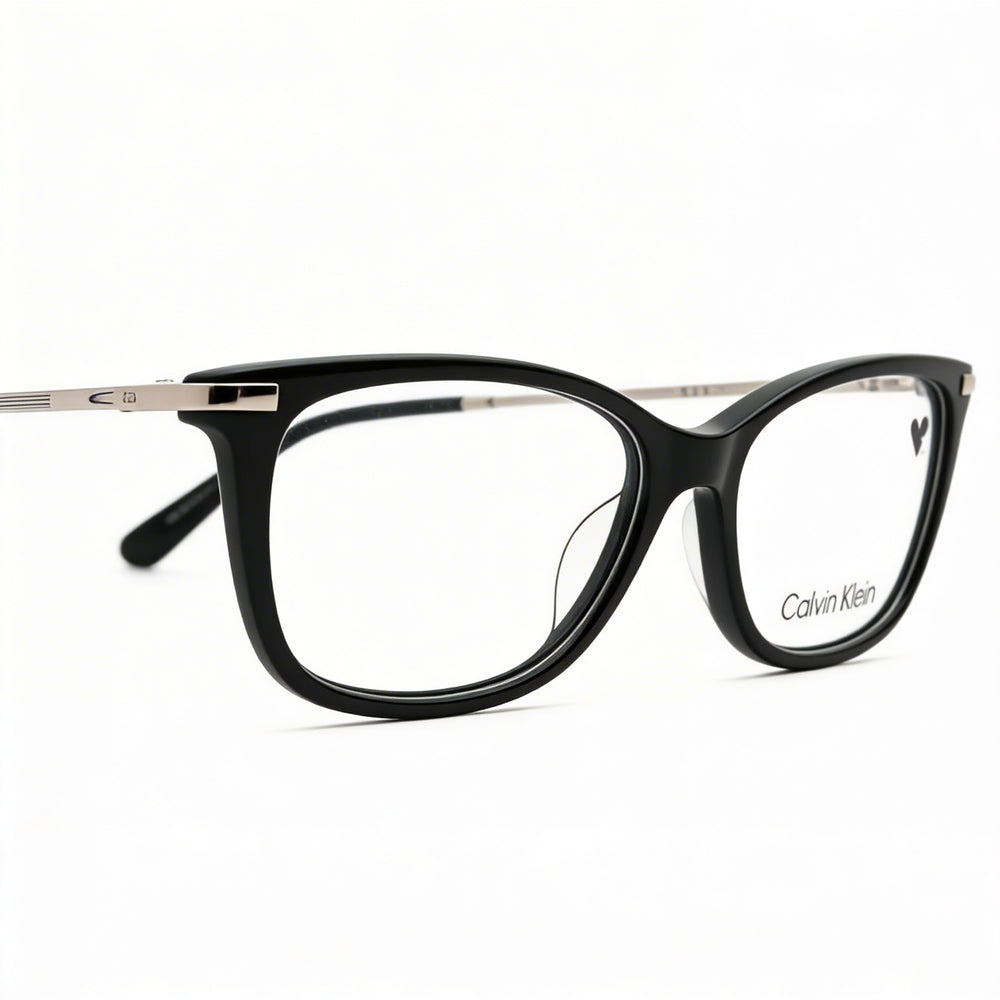 Calvin Klein Ck22501 Unisex Optical Frames, Cat Eye Full Rim, Shiny Black Plastic, 51mm